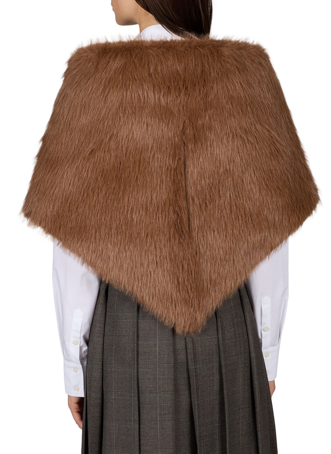 Faux fur scarf. SIMONE ROCHA Brown