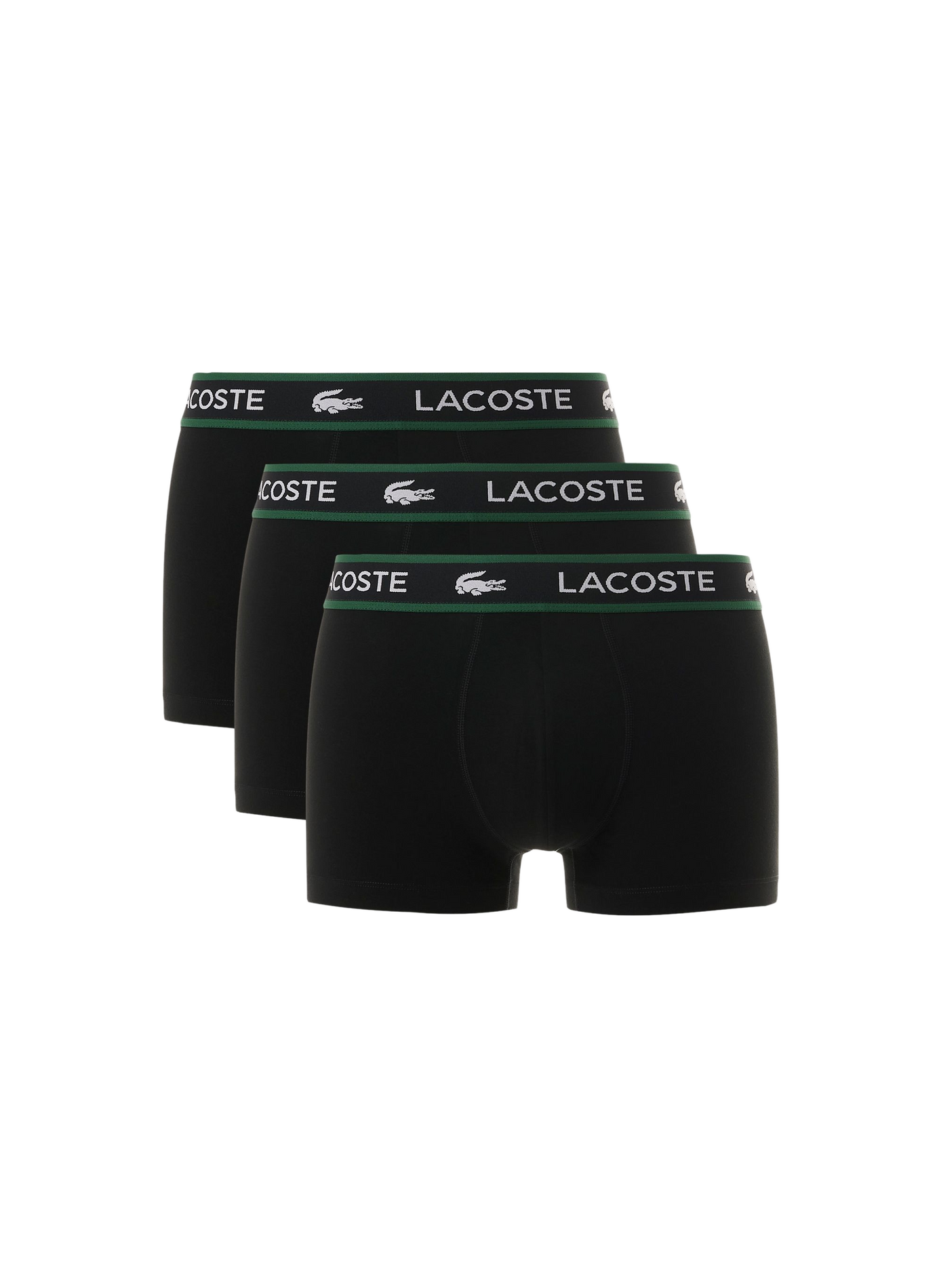 Set of 3 branded short boxers in blended cotton LACOSTE Black