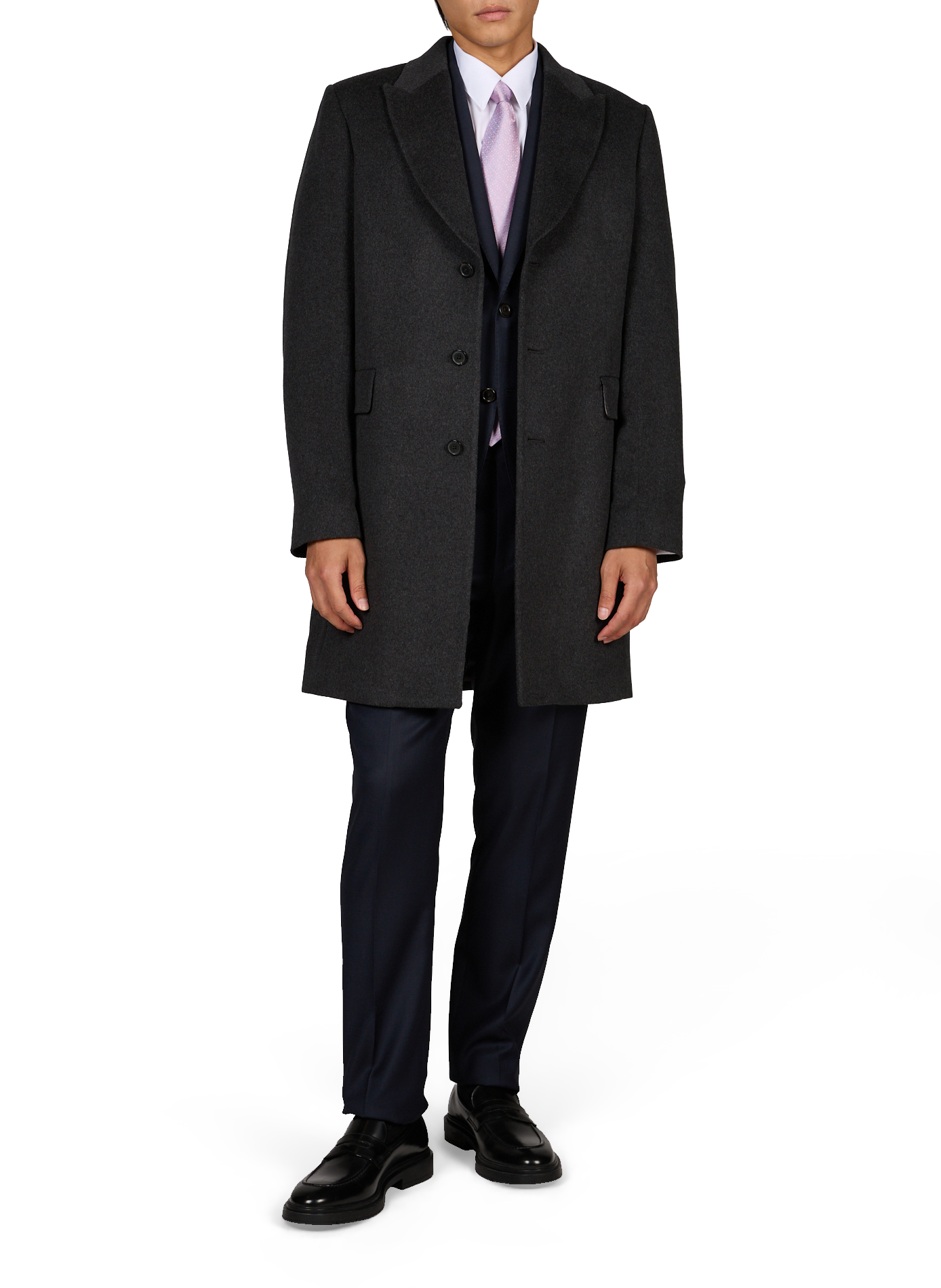 Straight coat in wool and cashmere PAUL SMITH Grey