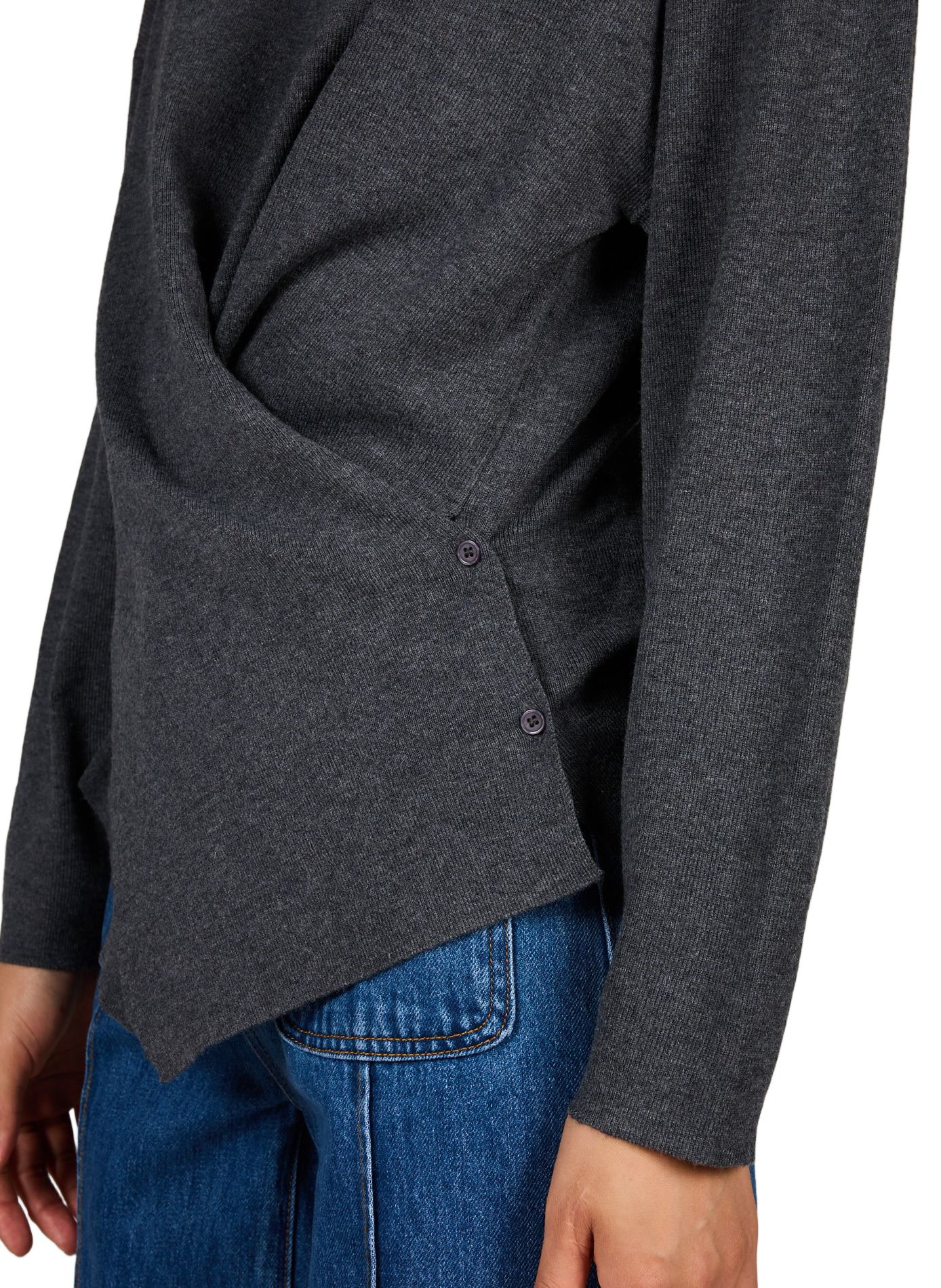 Rundhalsausschnitt-Pullover SUNCOO Grau