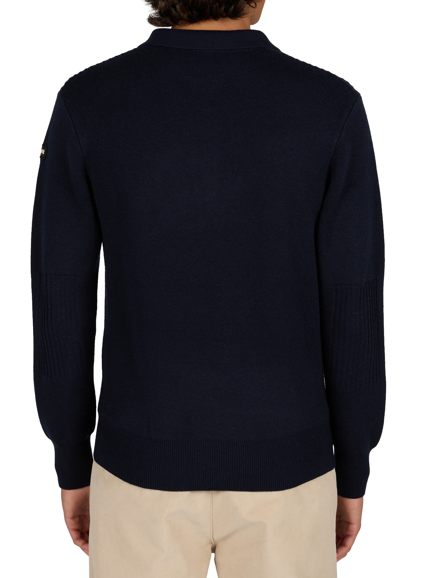 Pull polo en maille fine SCHOTT Bleu