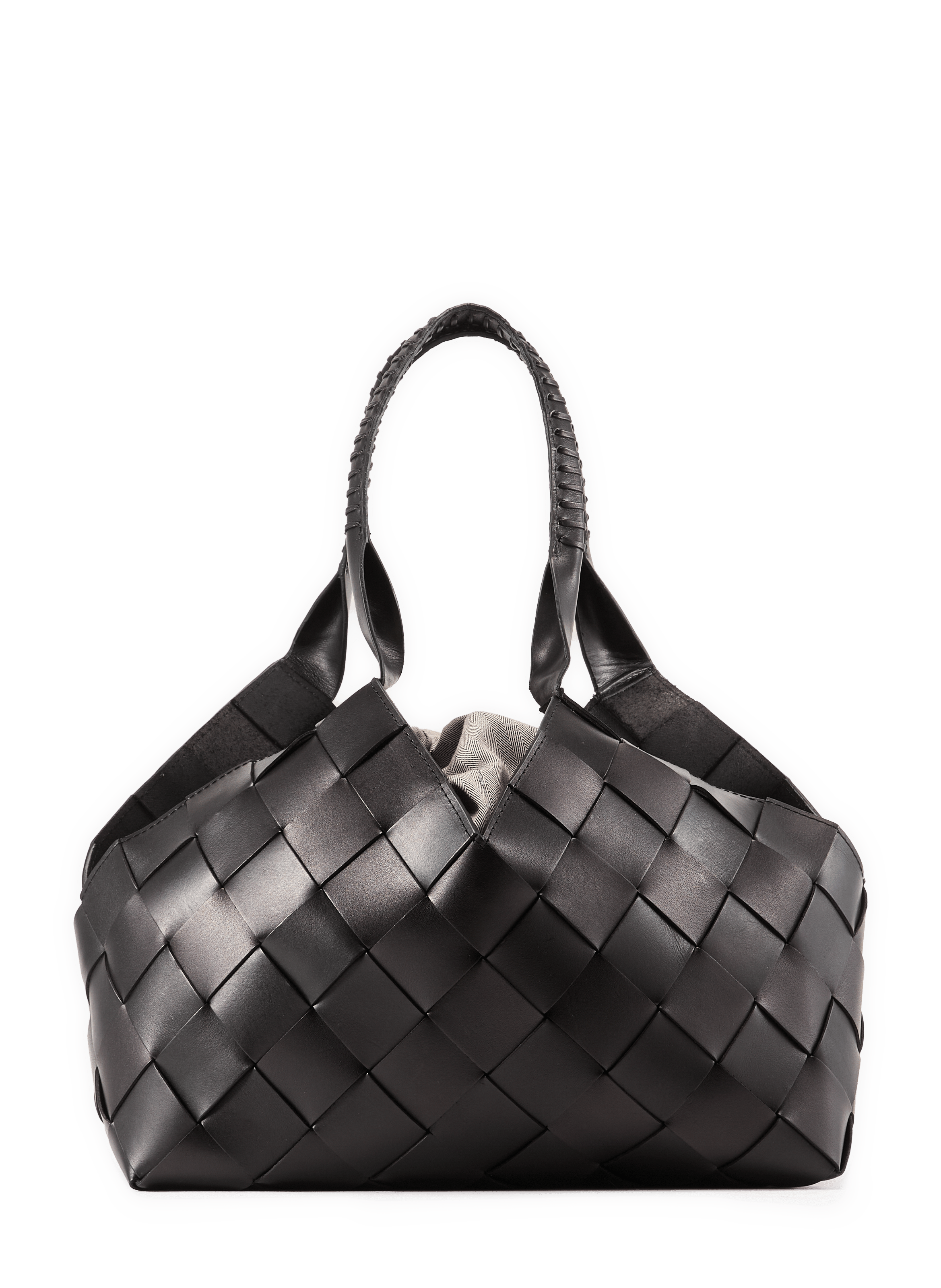 Woven leather CASTELLO tote DRAGON DIFFUSION Black