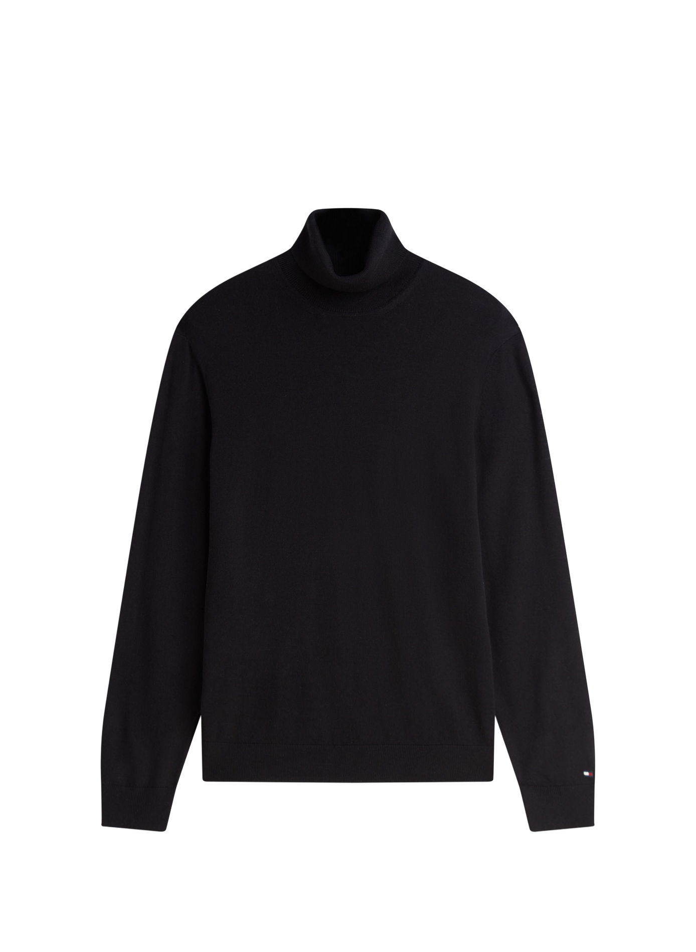 Pull droit col roulé en laine TOMMY HILFIGER Noir