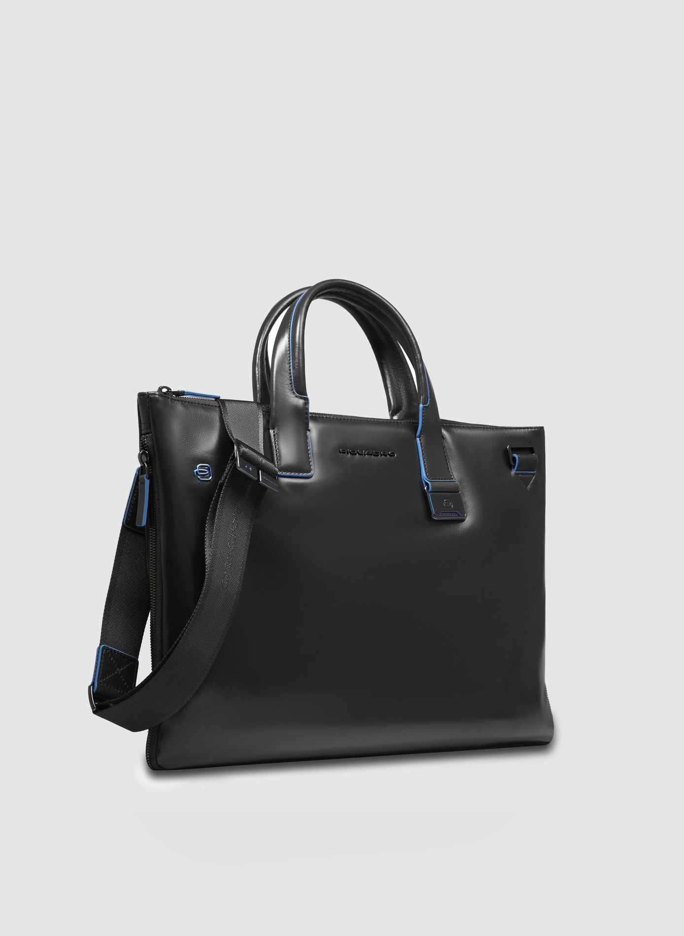 Sac fin pour ordinateur 15,6", extensible PIQUADRO Noir