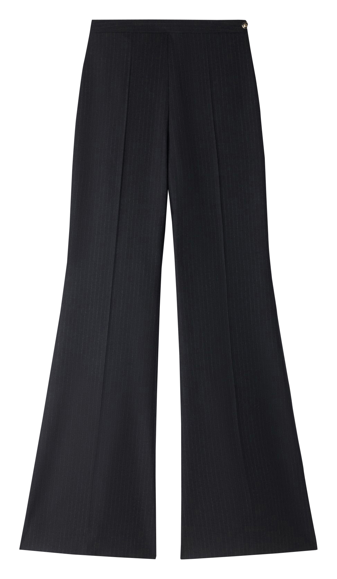 Pantalon flare en laine mélangée SANDRO Bleu
