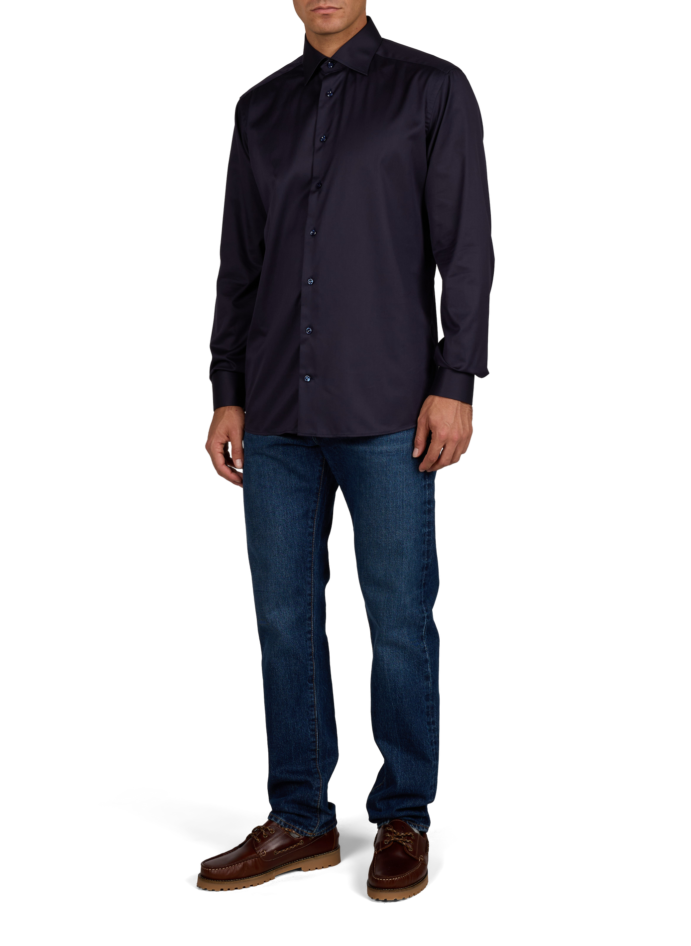 Solid button-down shirt ETON Blue