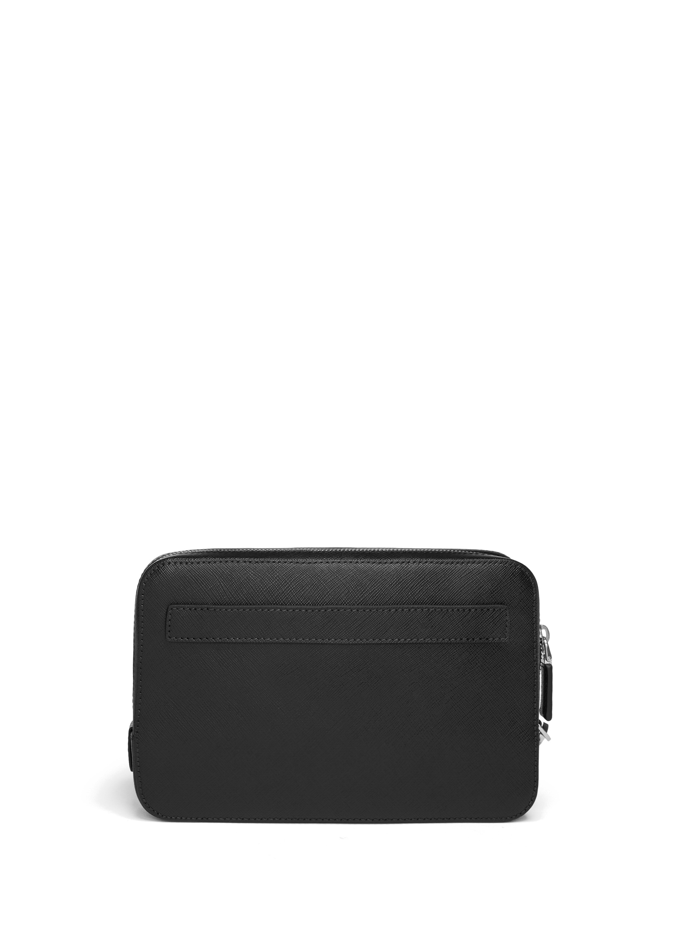 Saffiano leather Clutch PRADA Black