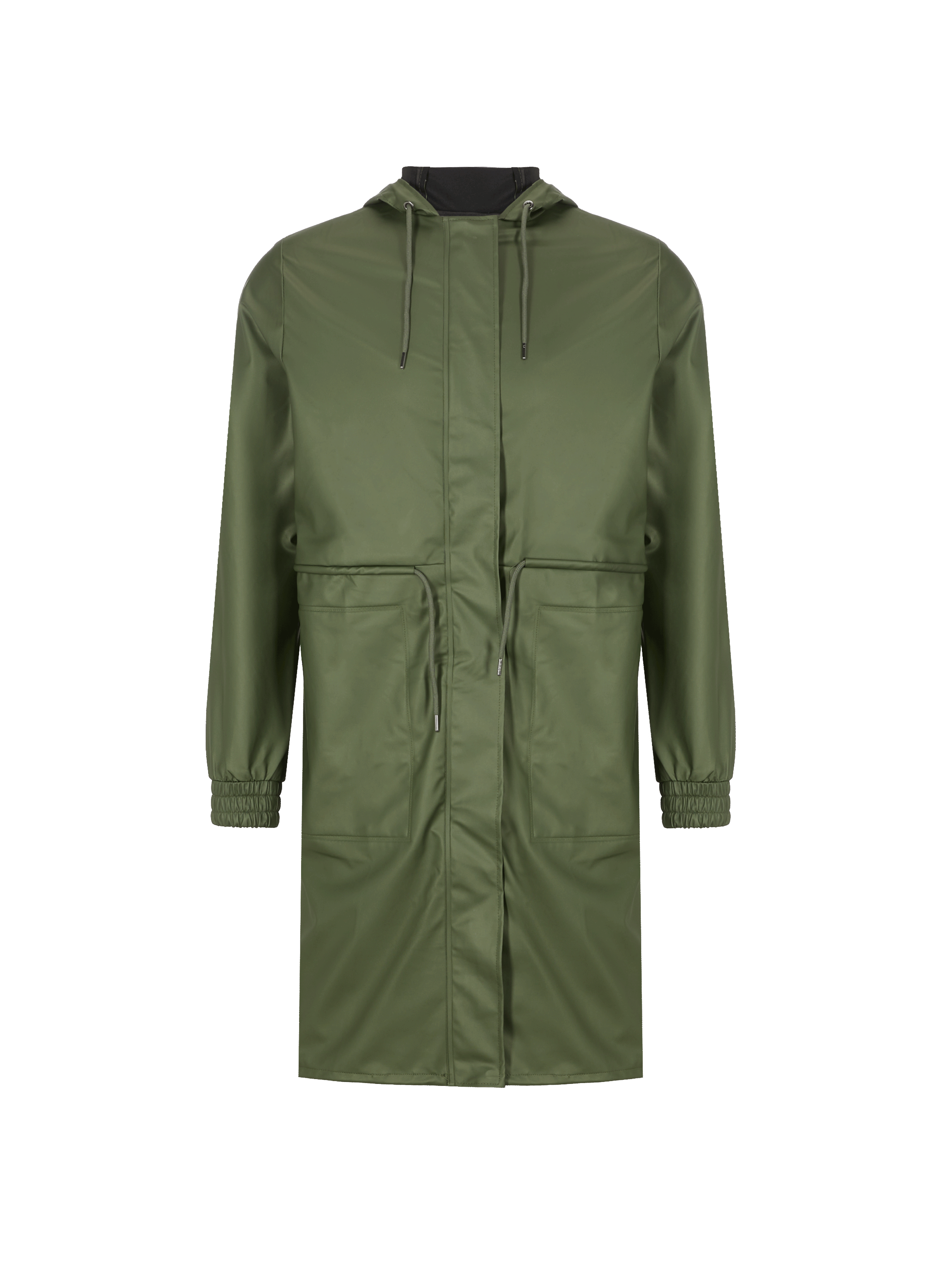 Imperméable long à capuche