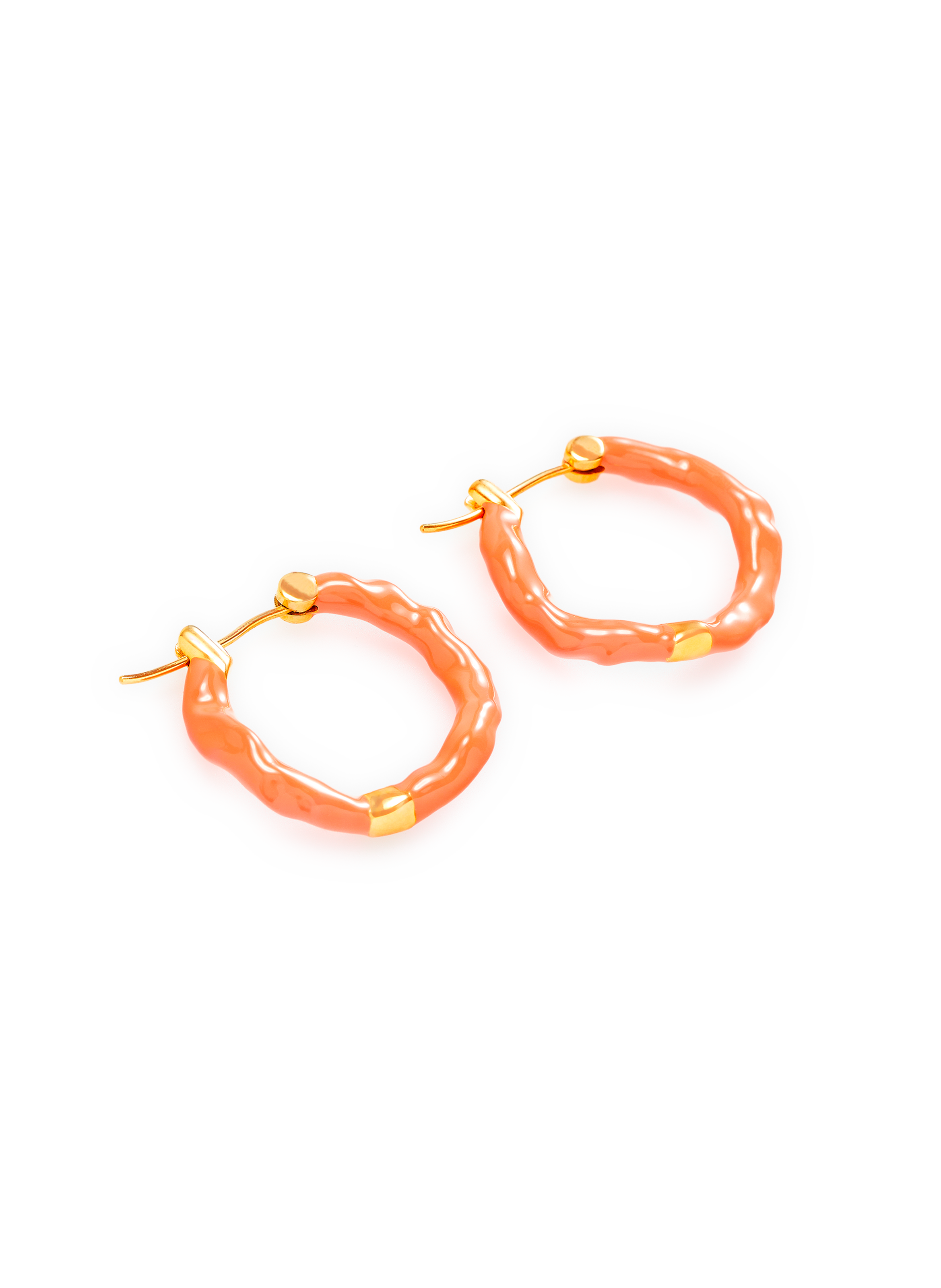 Créoles medium Wave en laiton plaqué or