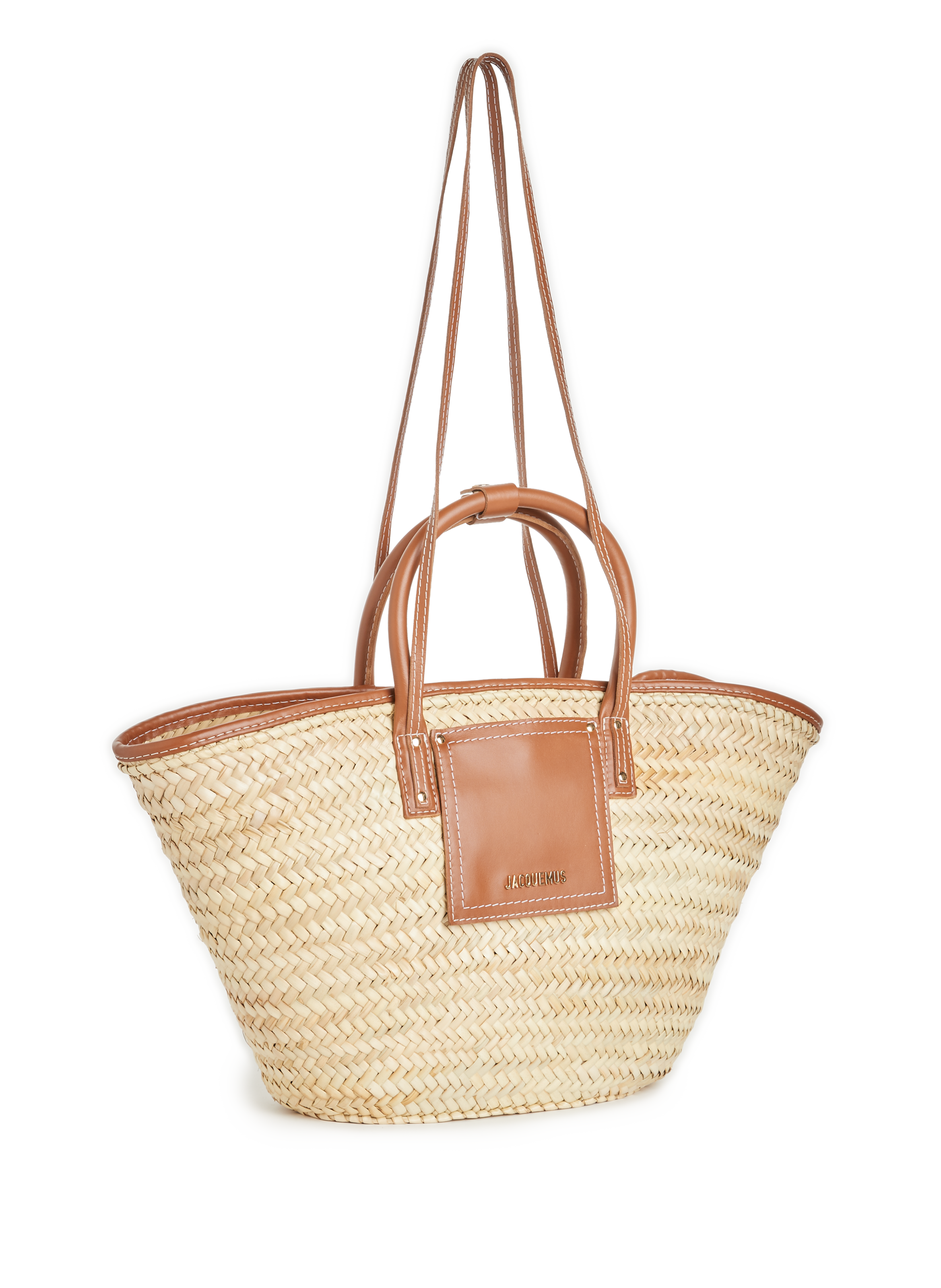 Le Panier Soli straw bag JACQUEMUS Brown