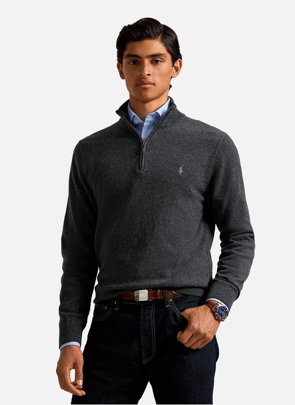 Pull à col camionneur en laine Gris by POLO RALPH LAUREN POLO RALPH LAUREN Pull à col camionneur en laine Gris