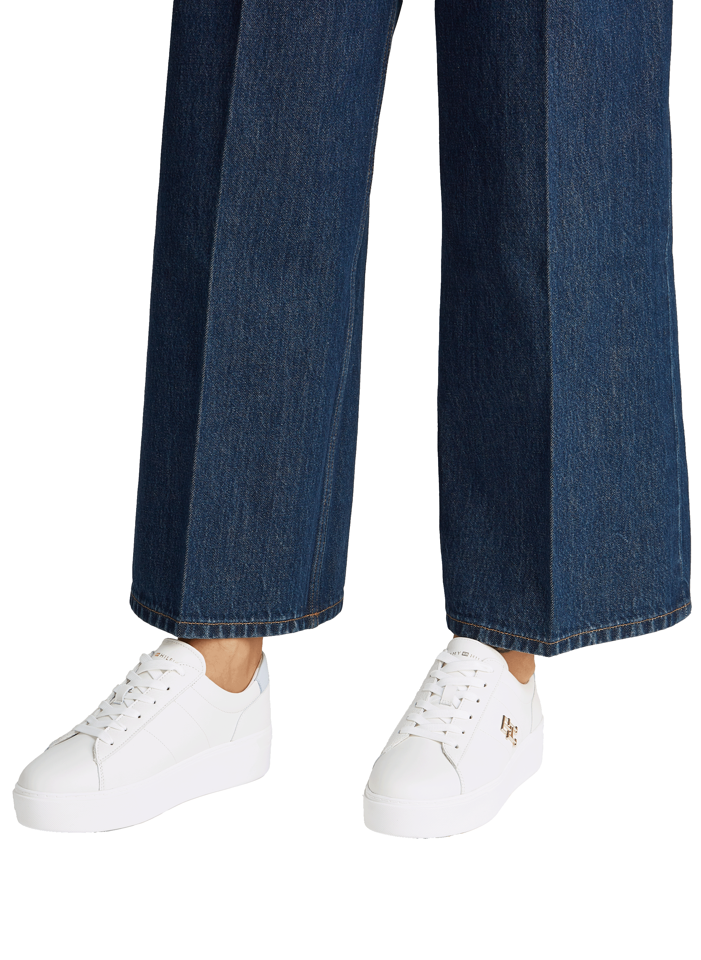 Baskets en cuir TOMMY HILFIGER Blanc