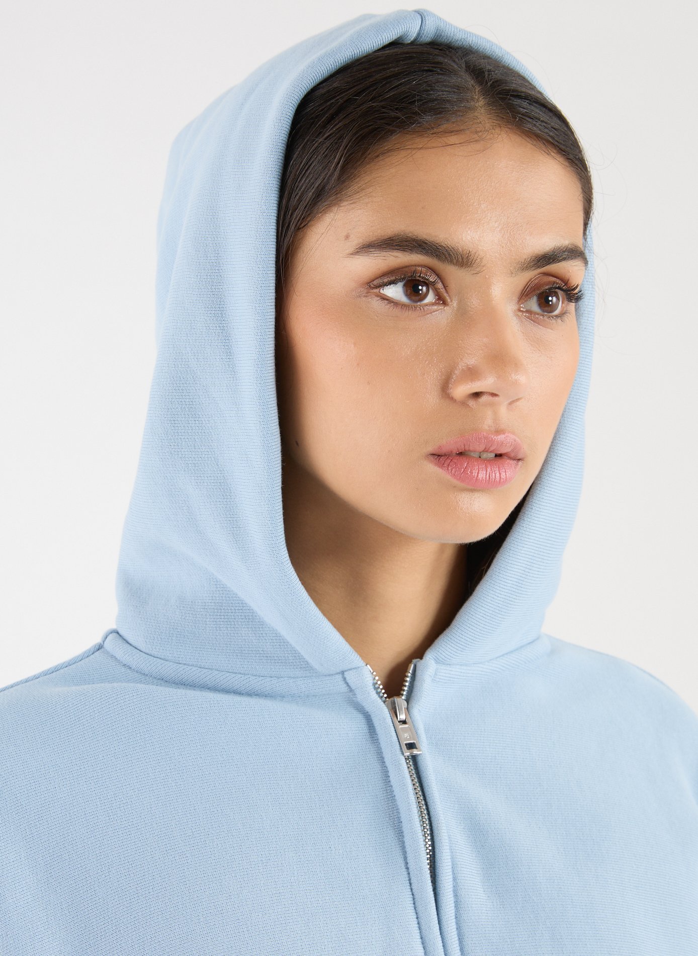 Hoodie court en coton  ALEXANDER WANG Bleu