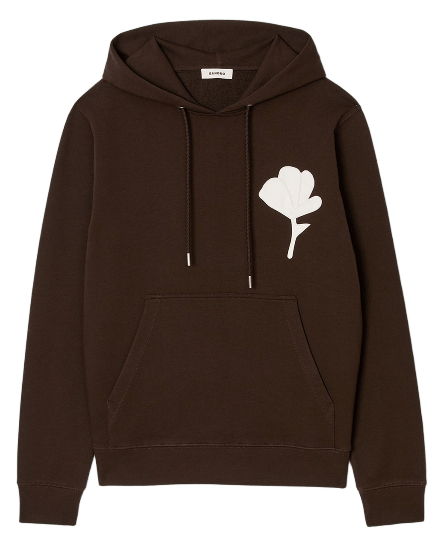 Sweat à capuche en coton SANDRO Marron