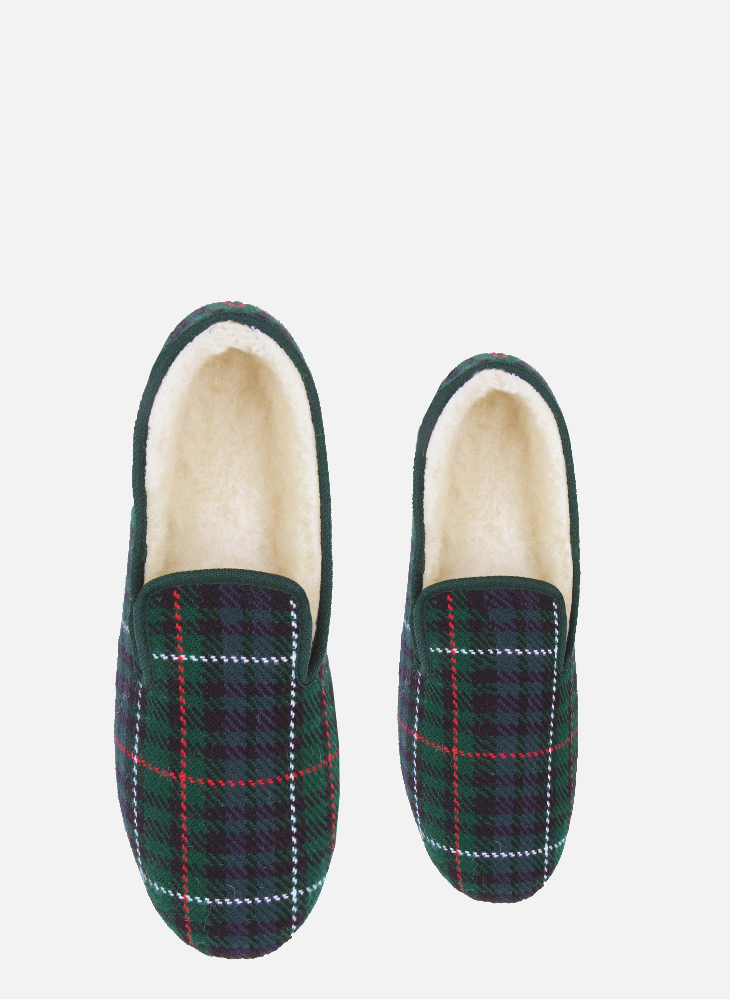 Charentaises tissu JULES & JENN Vert