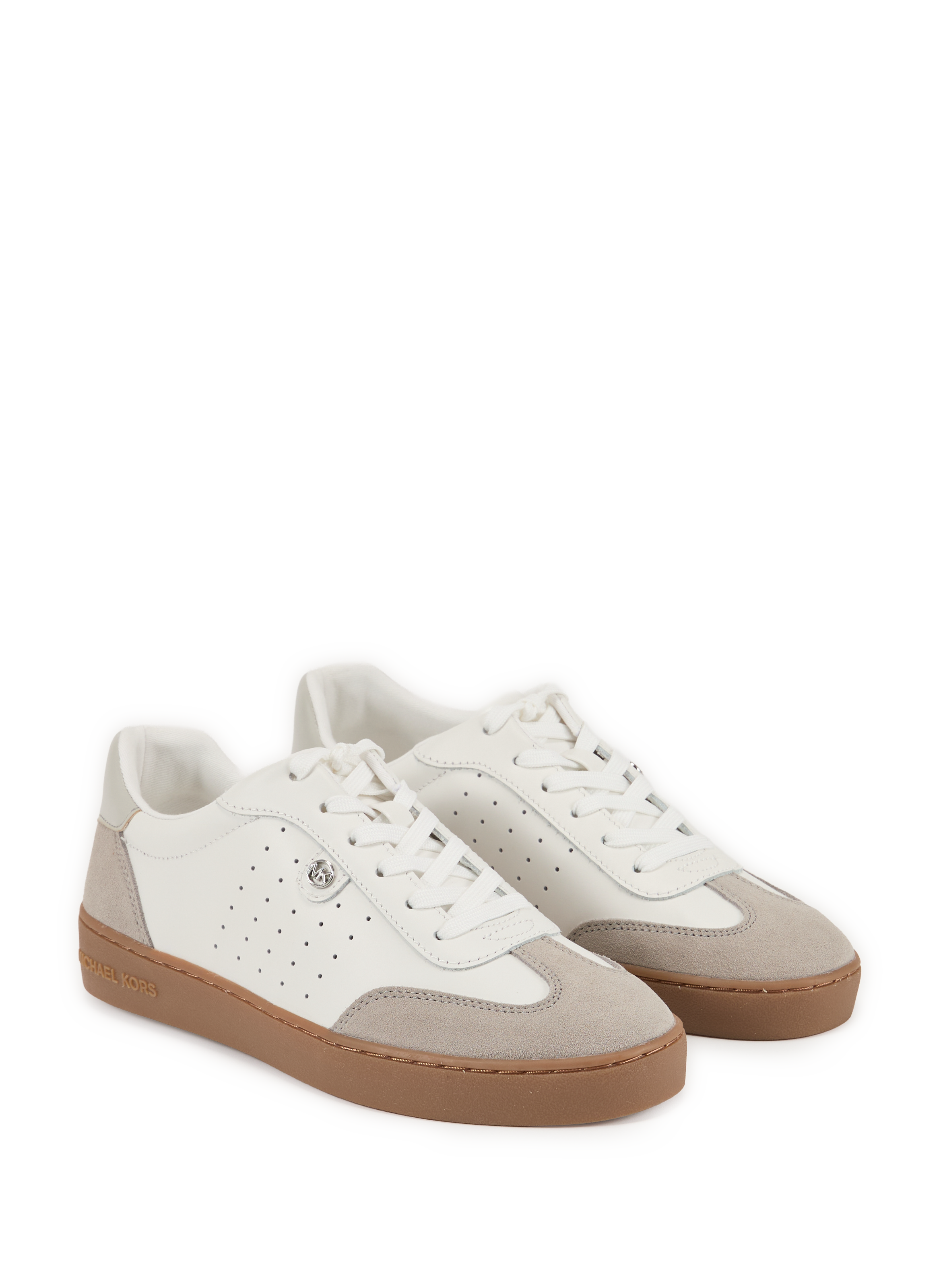 Bi-material leather sneakers MICHAEL KORS White