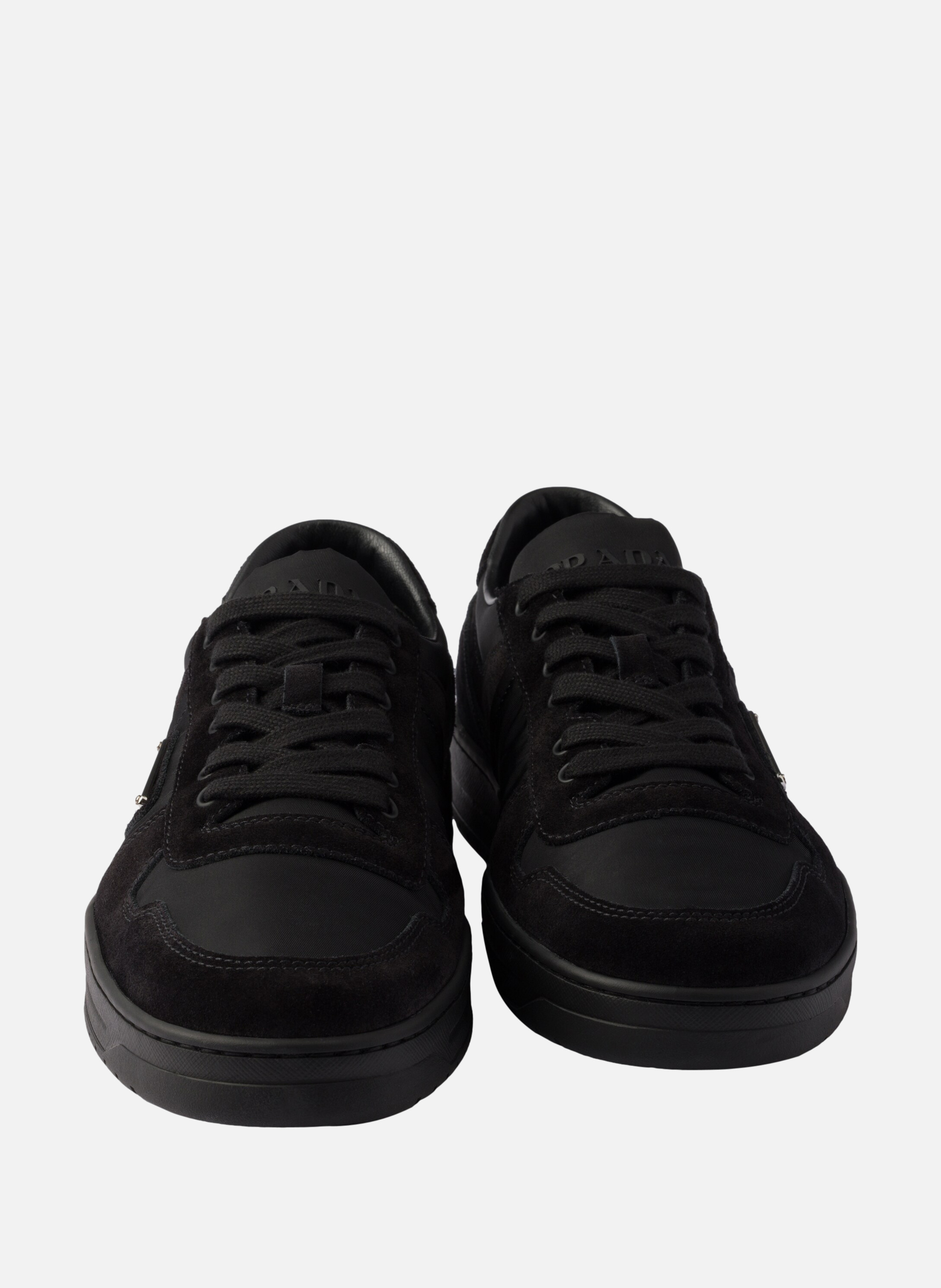 Baskets en re-nylon et en daim downtown PRADA Noir