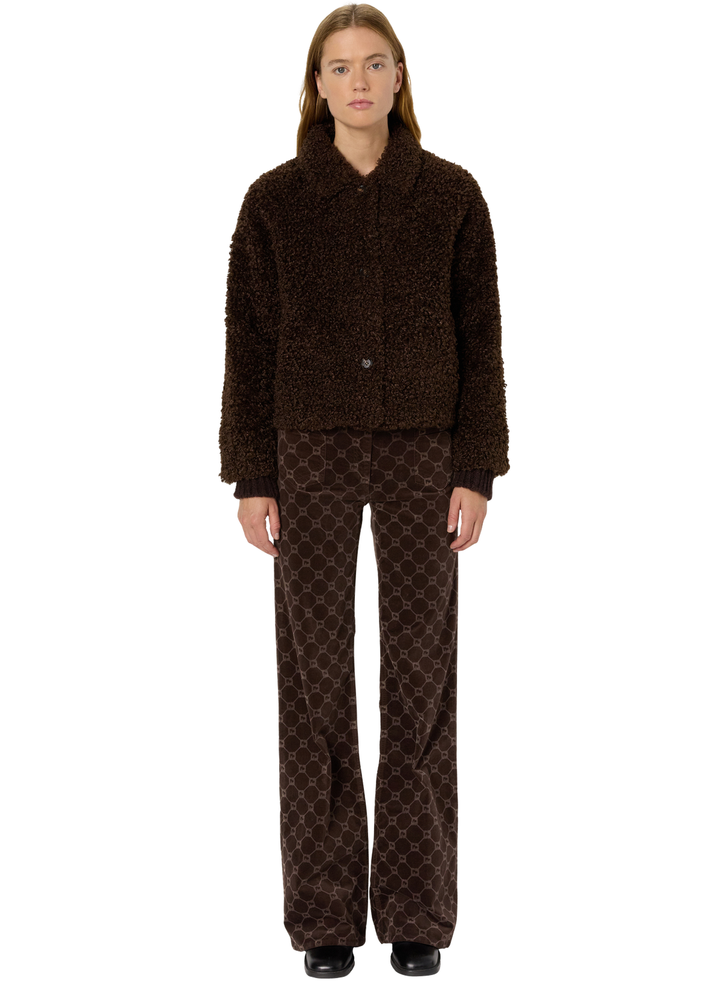 Manteau court en fausse fourrure - mavis GERARD DAREL Marron