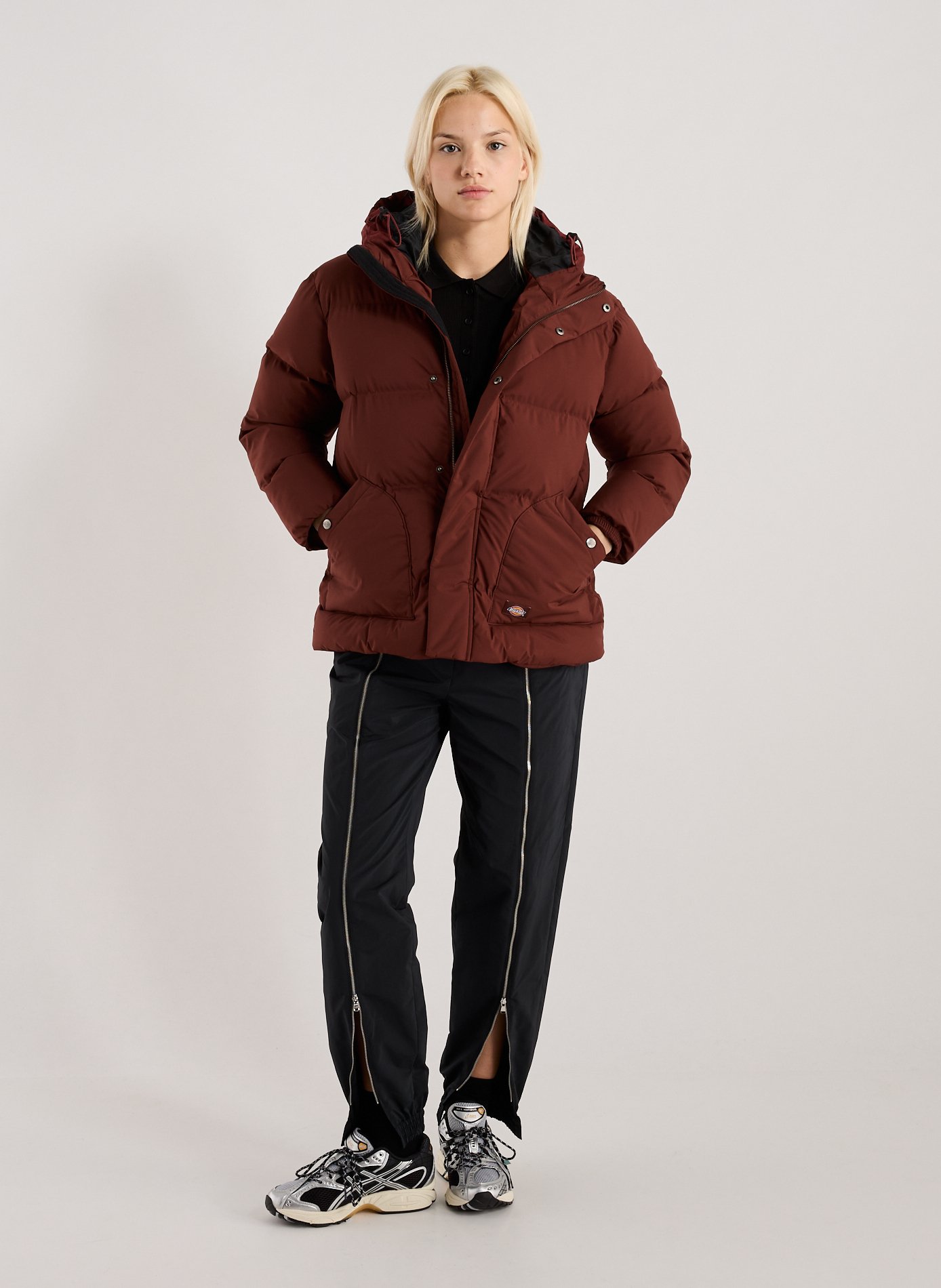 Hooded padded jacket DICKIES Red