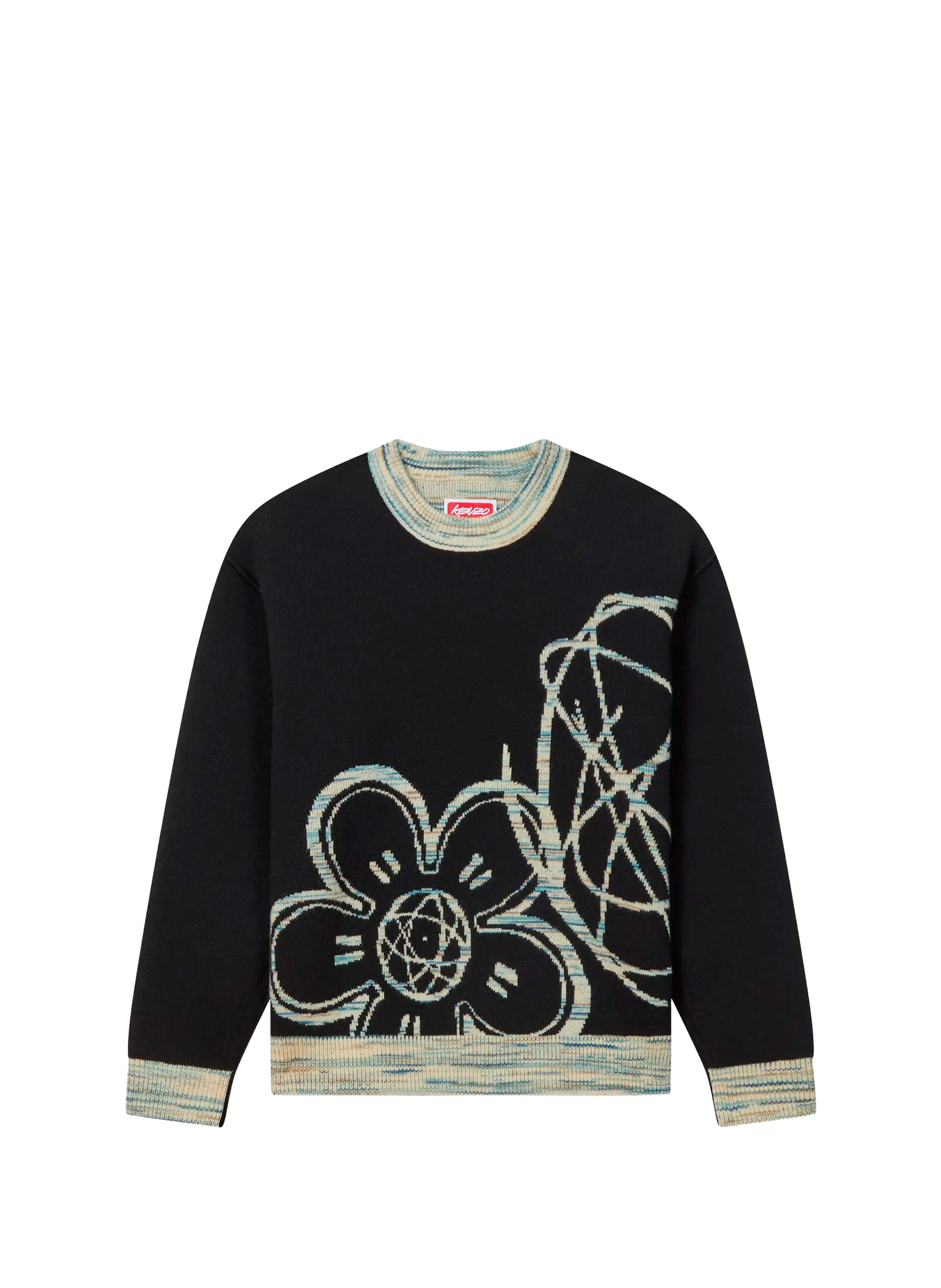 Reversible sweater with pattern KENZO White