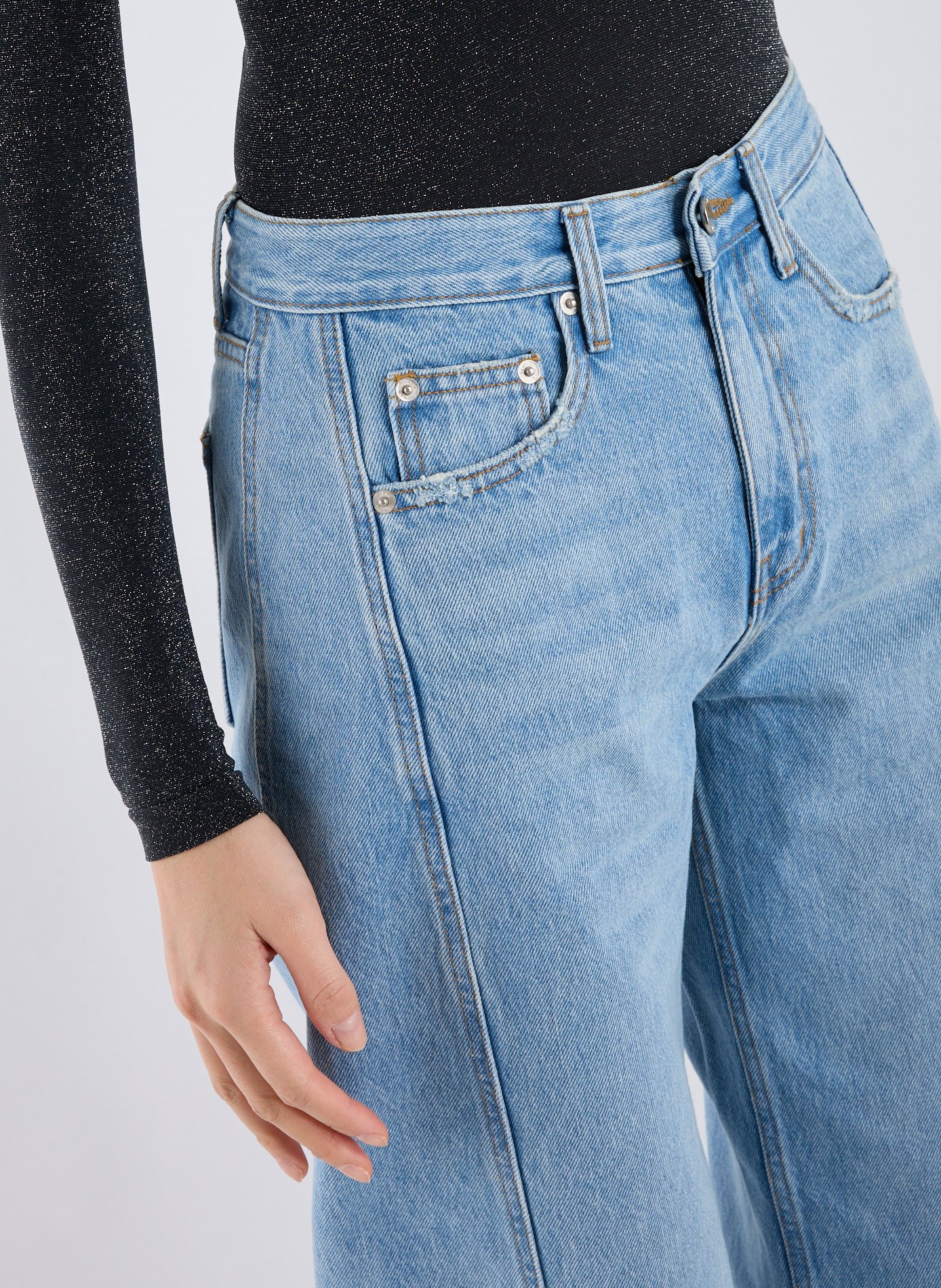 Jean droit en coton  R2W Bleu