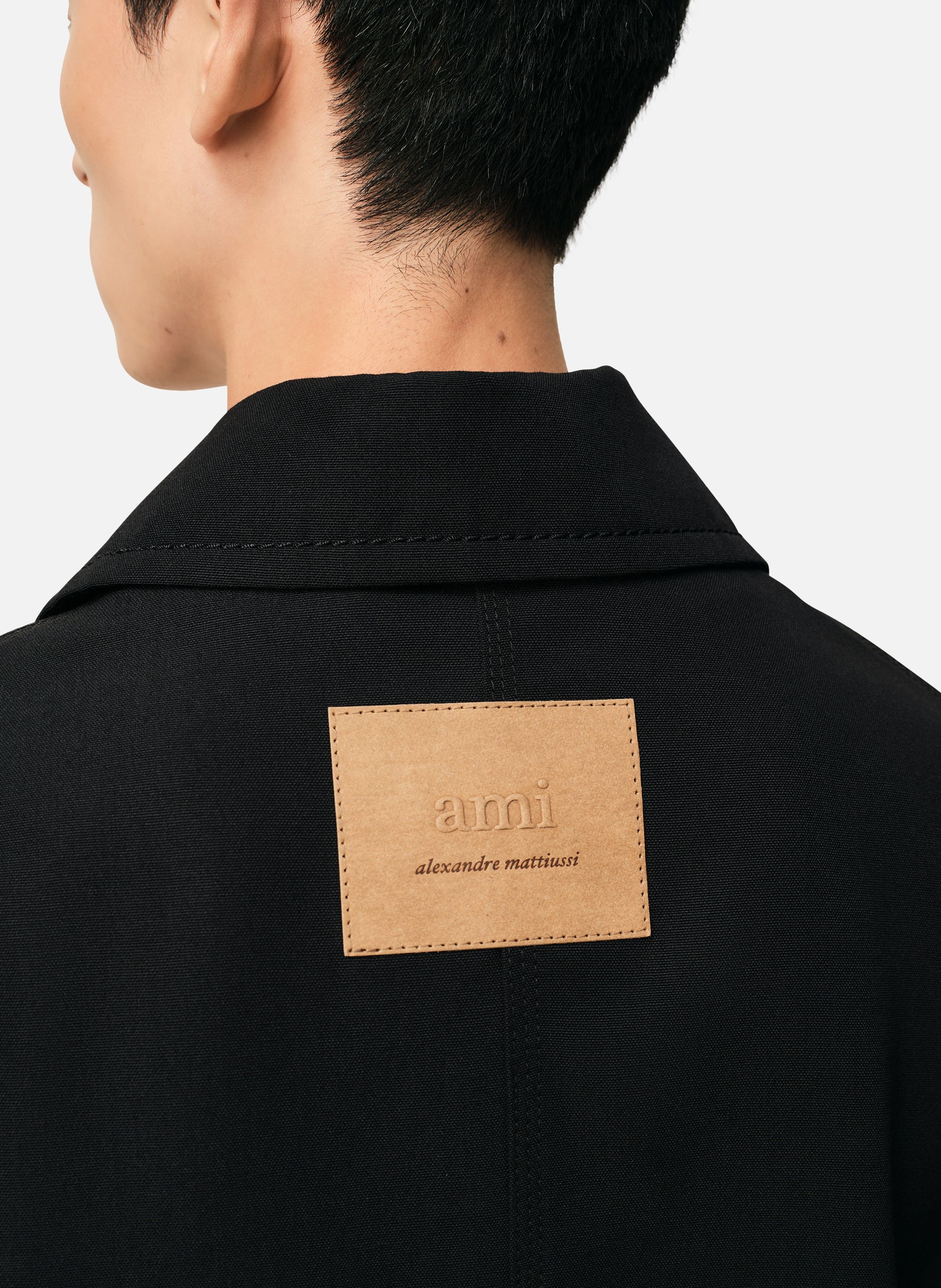 Veste worker unisexe en laine vierge AMI PARIS Noir