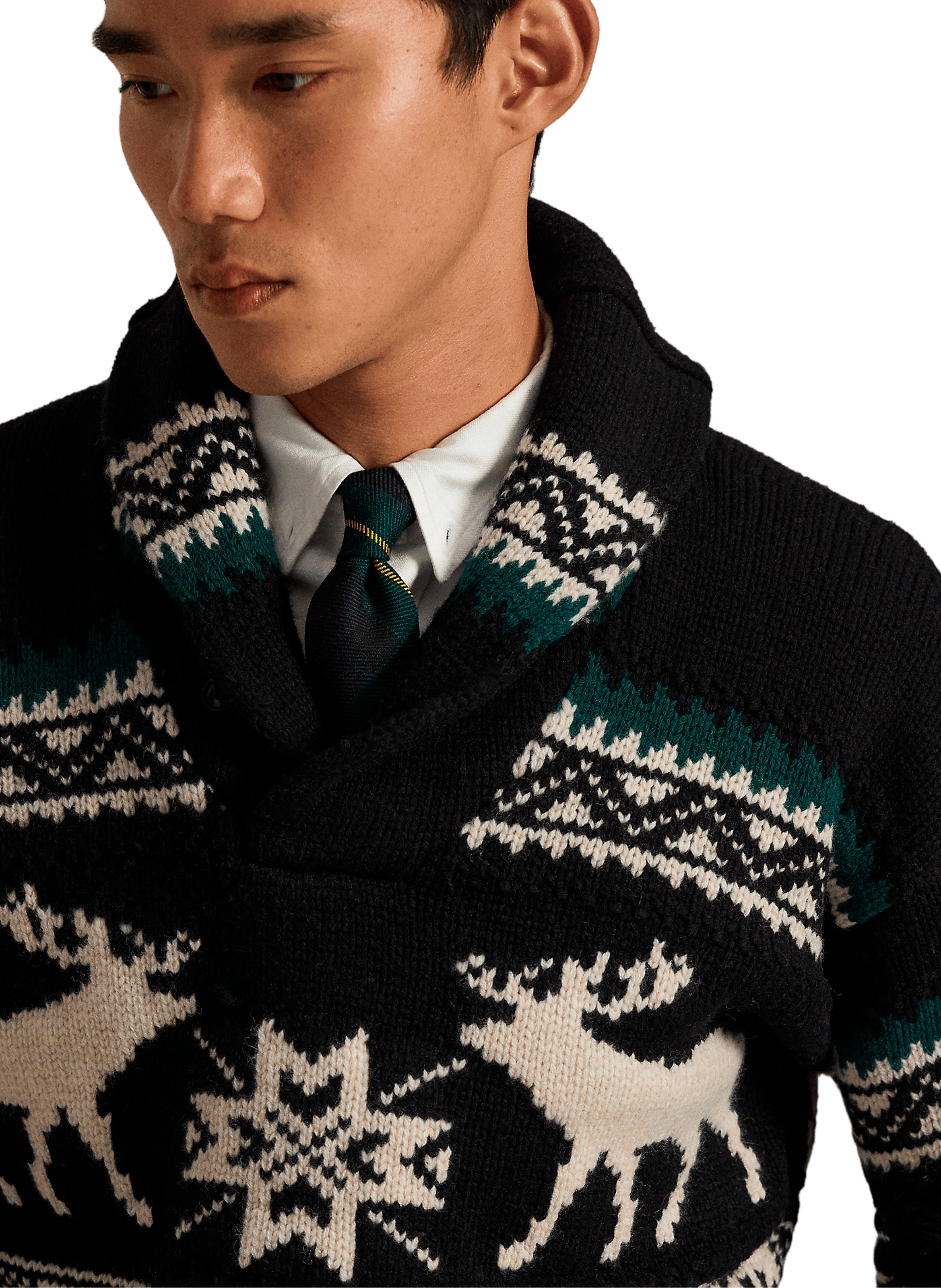 Pull en laine mélangée POLO RALPH LAUREN Noir