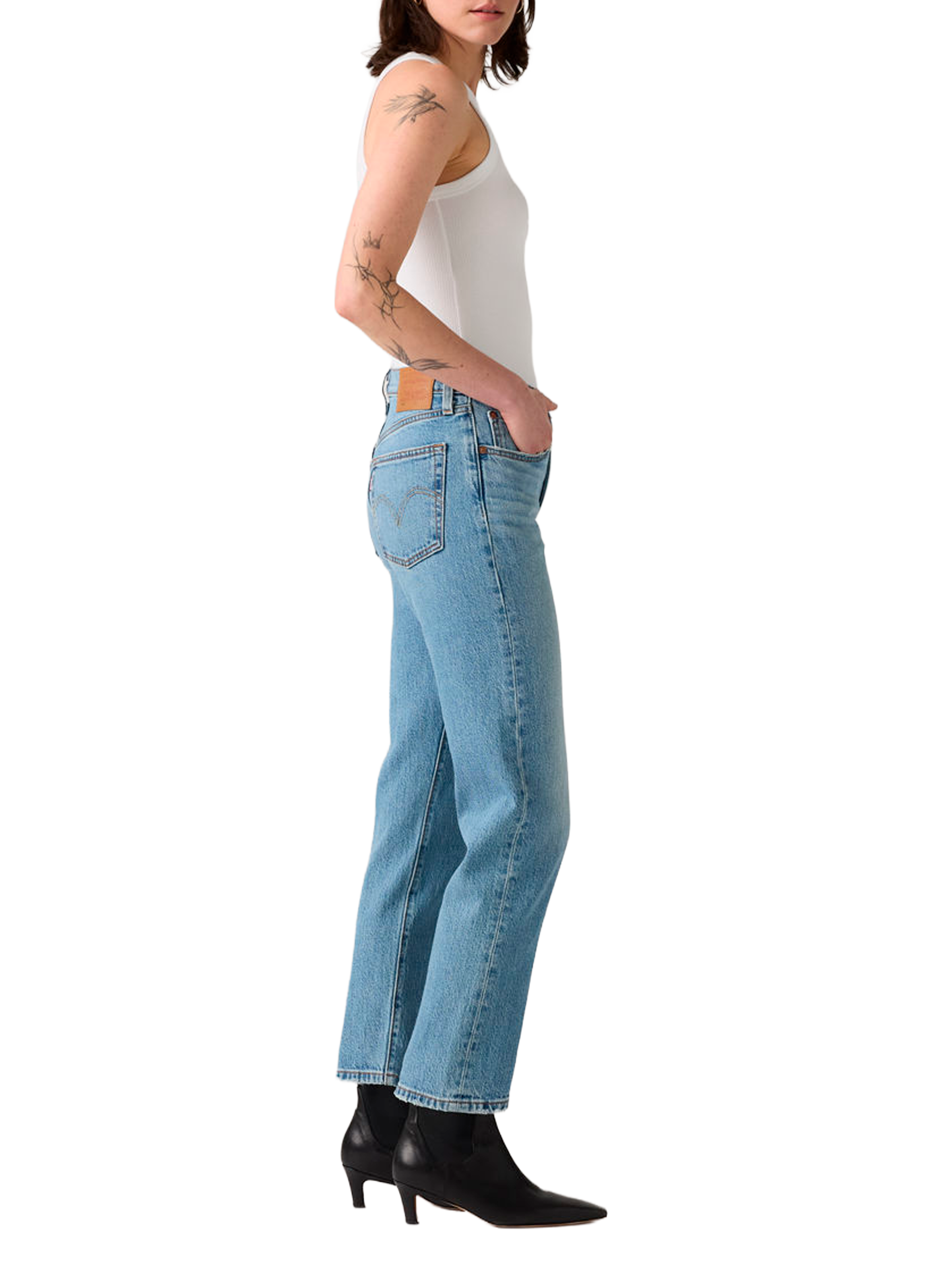 501 Washed Short Jeans LEVI'S Blue