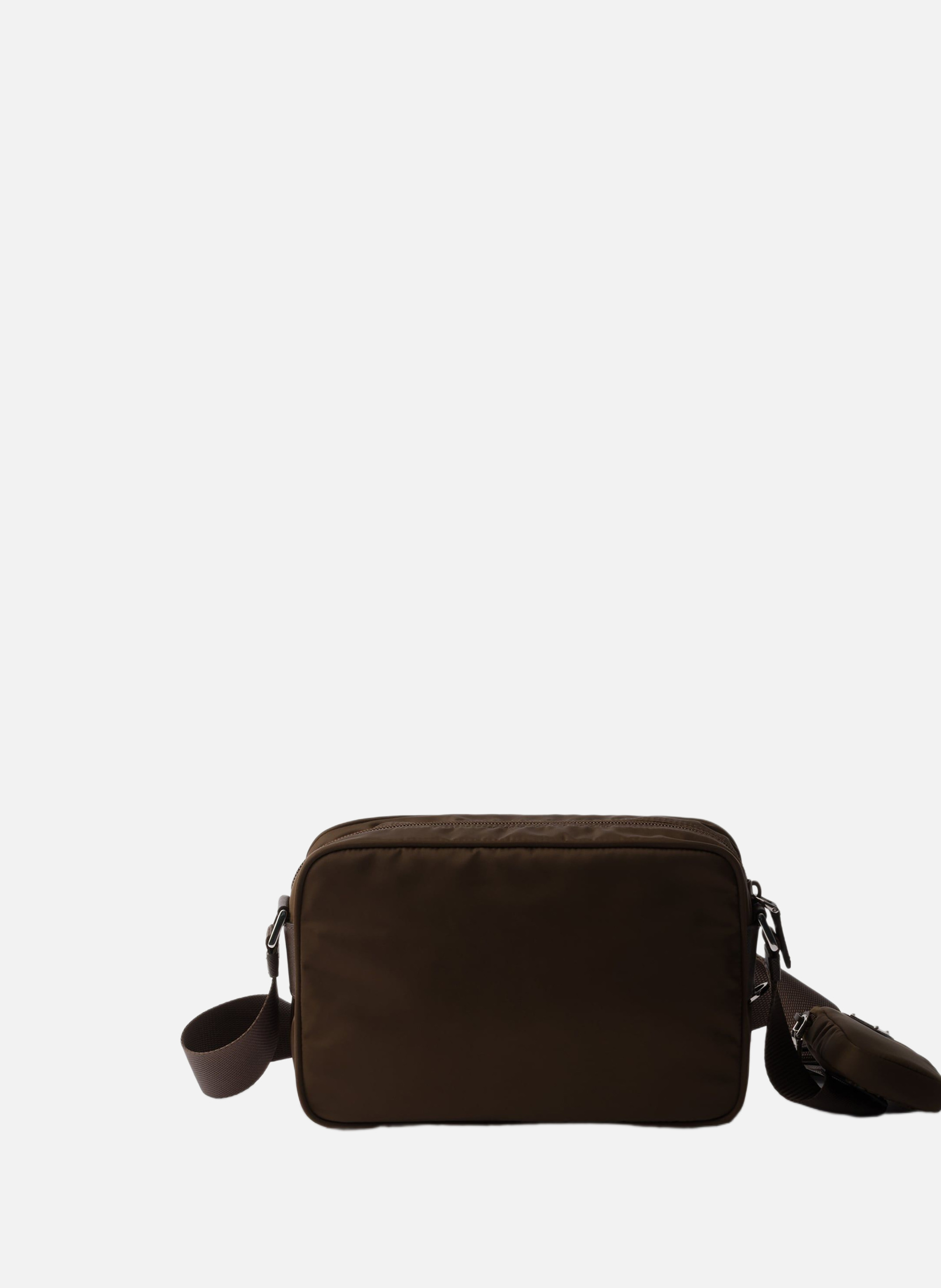 Sac porté épaule en re-nylon PRADA Marron