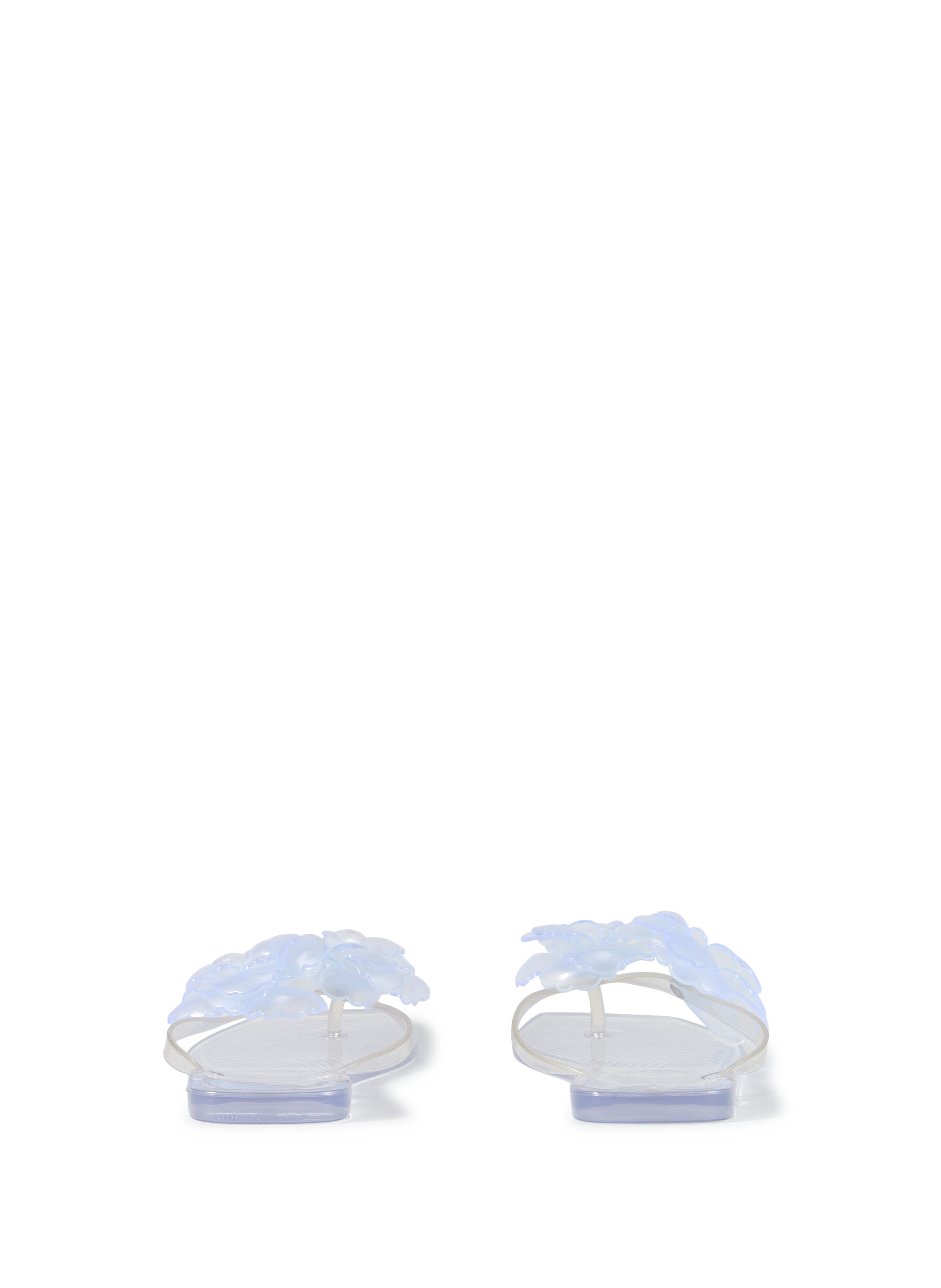 Sandales plates transparentes fleuries COPERNI Beige