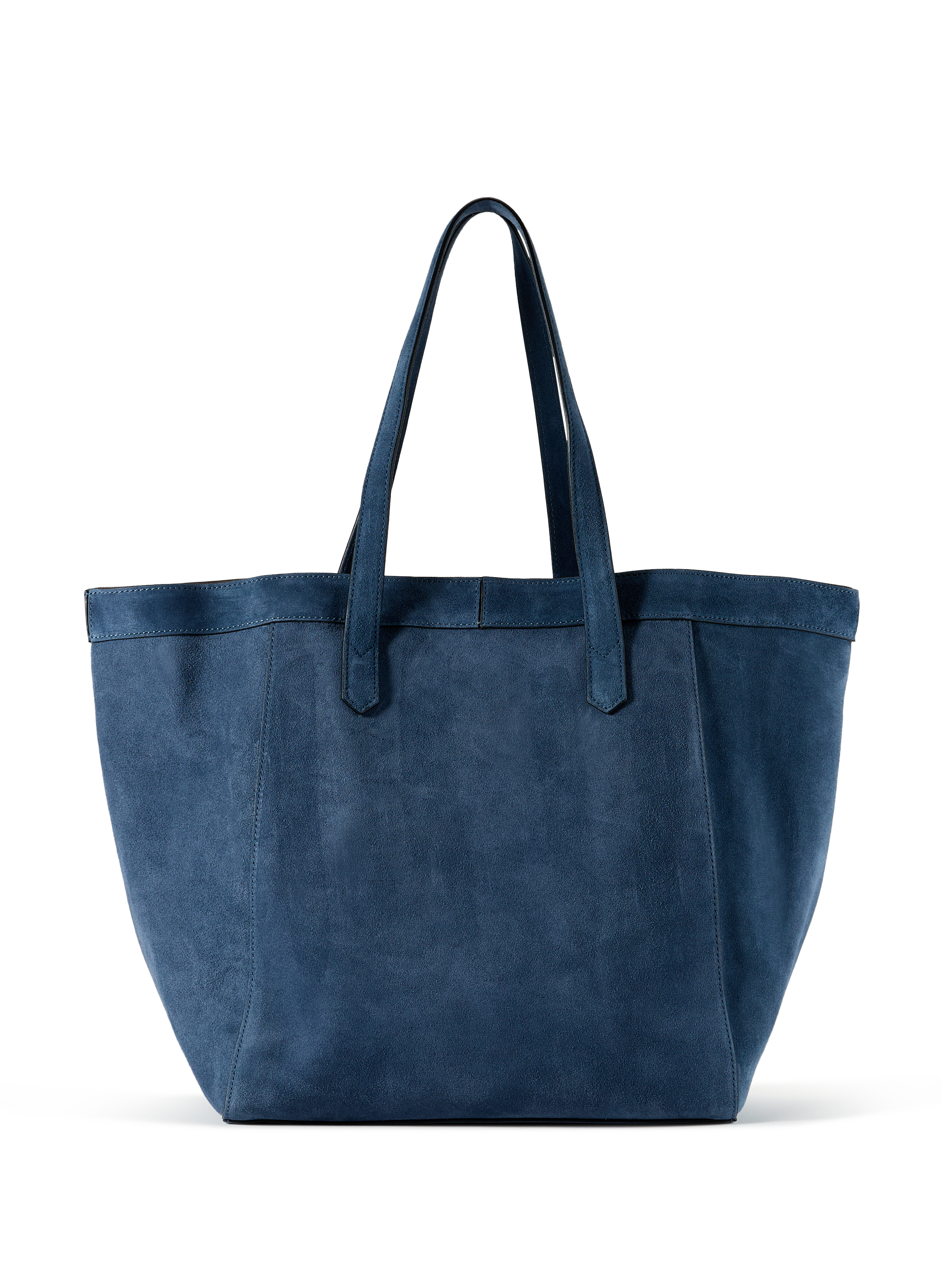 Sac cabas Enzo en cuir suédé SAISON 1865 Bleu