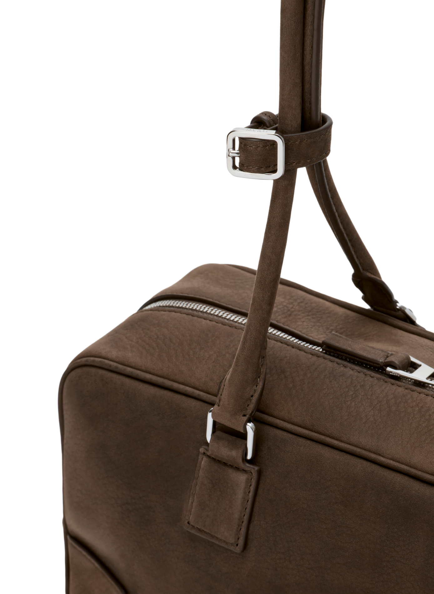 Sac Amazona 31 Cropped en nubuck grainé LOEWE Marron