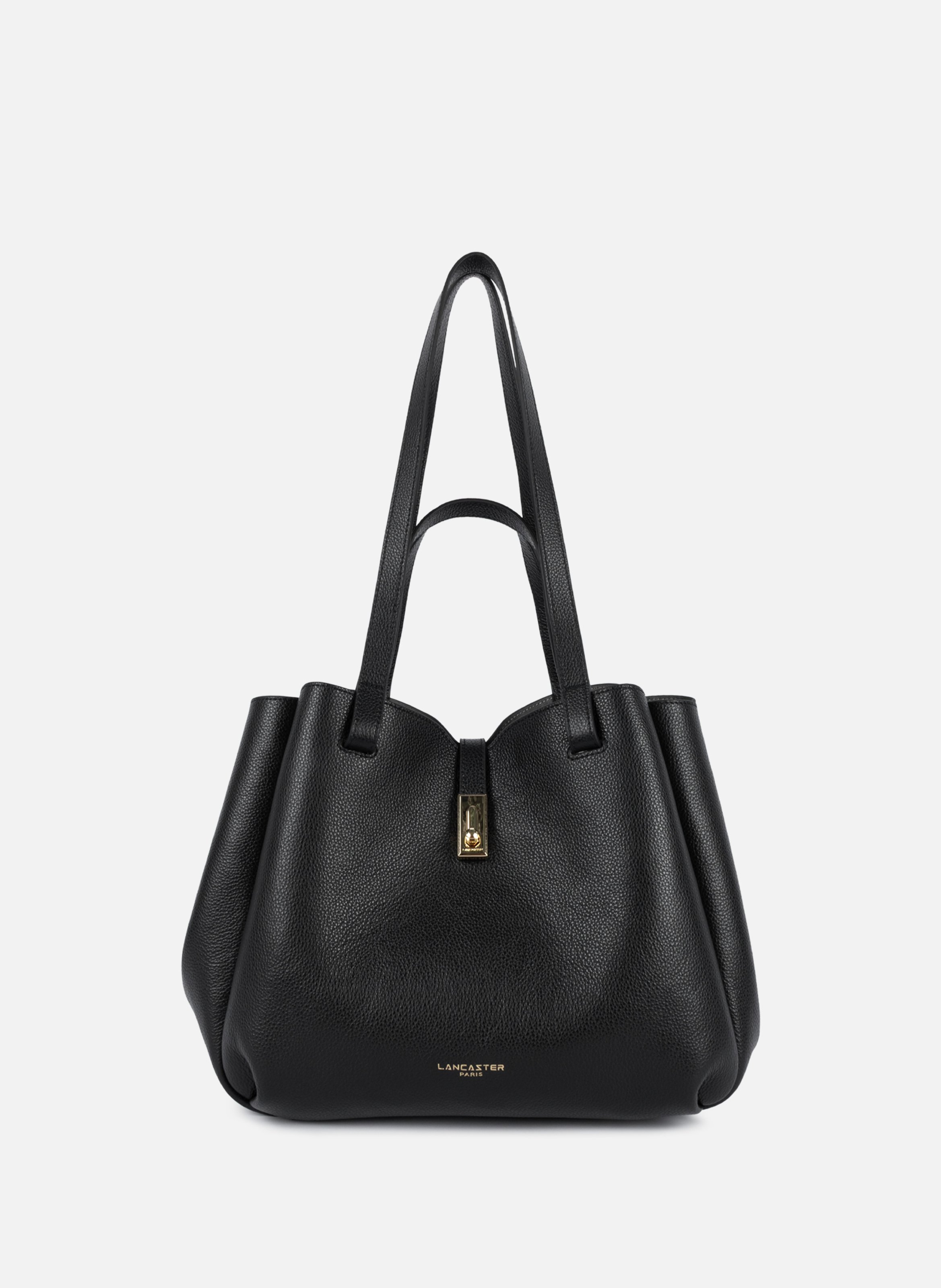 Grand sac cabas épaule - milano horizon LANCASTER Noir