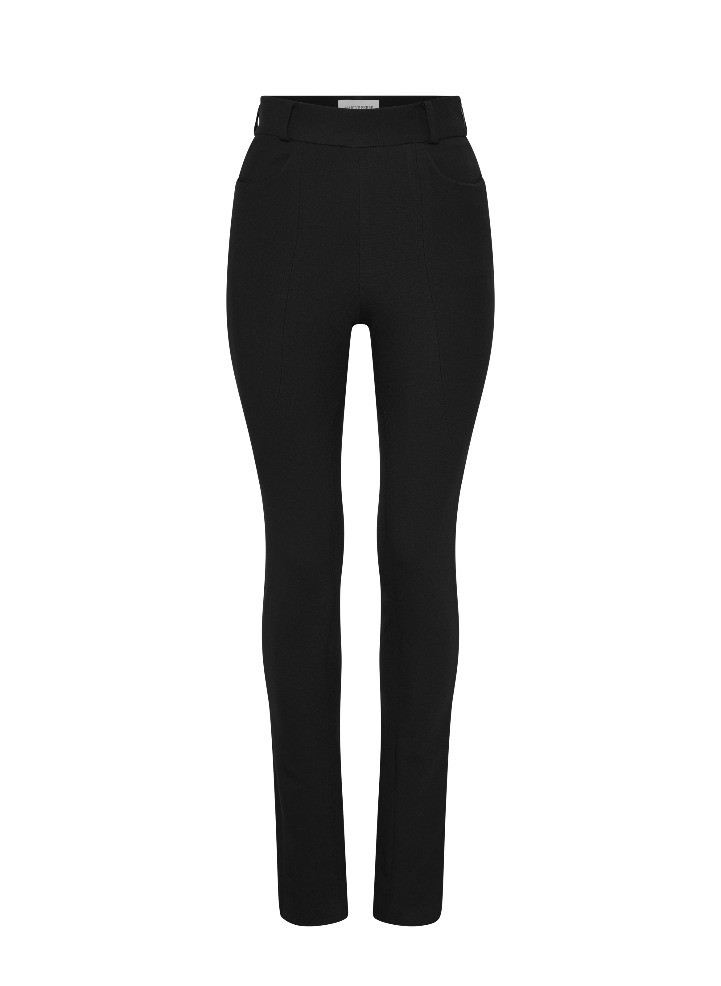 Pantalon tailleur slim flim aux lignes sculpturales MARINE SERRE Noir