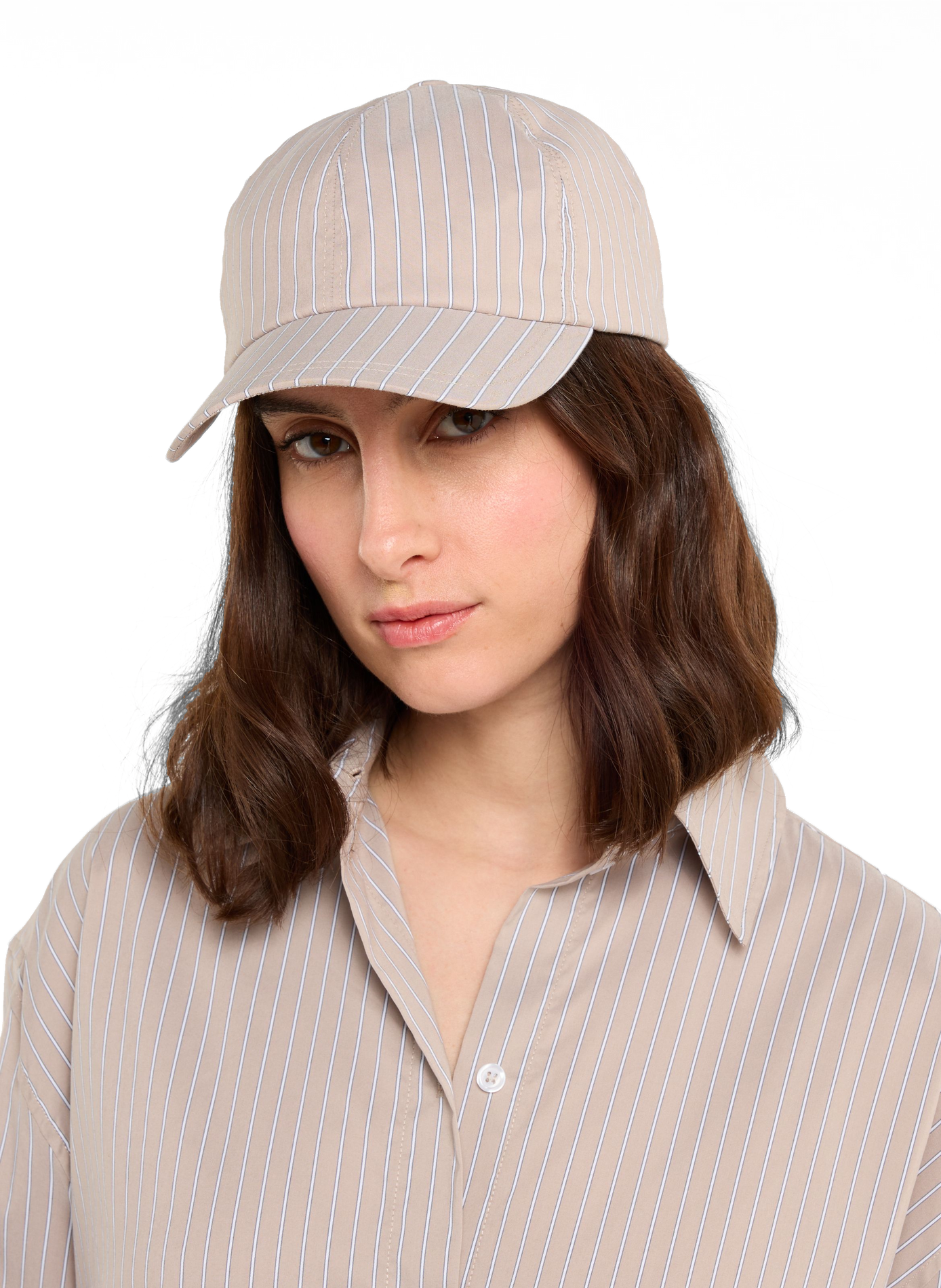 Striped cotton cap  SAISON 1865 Beige