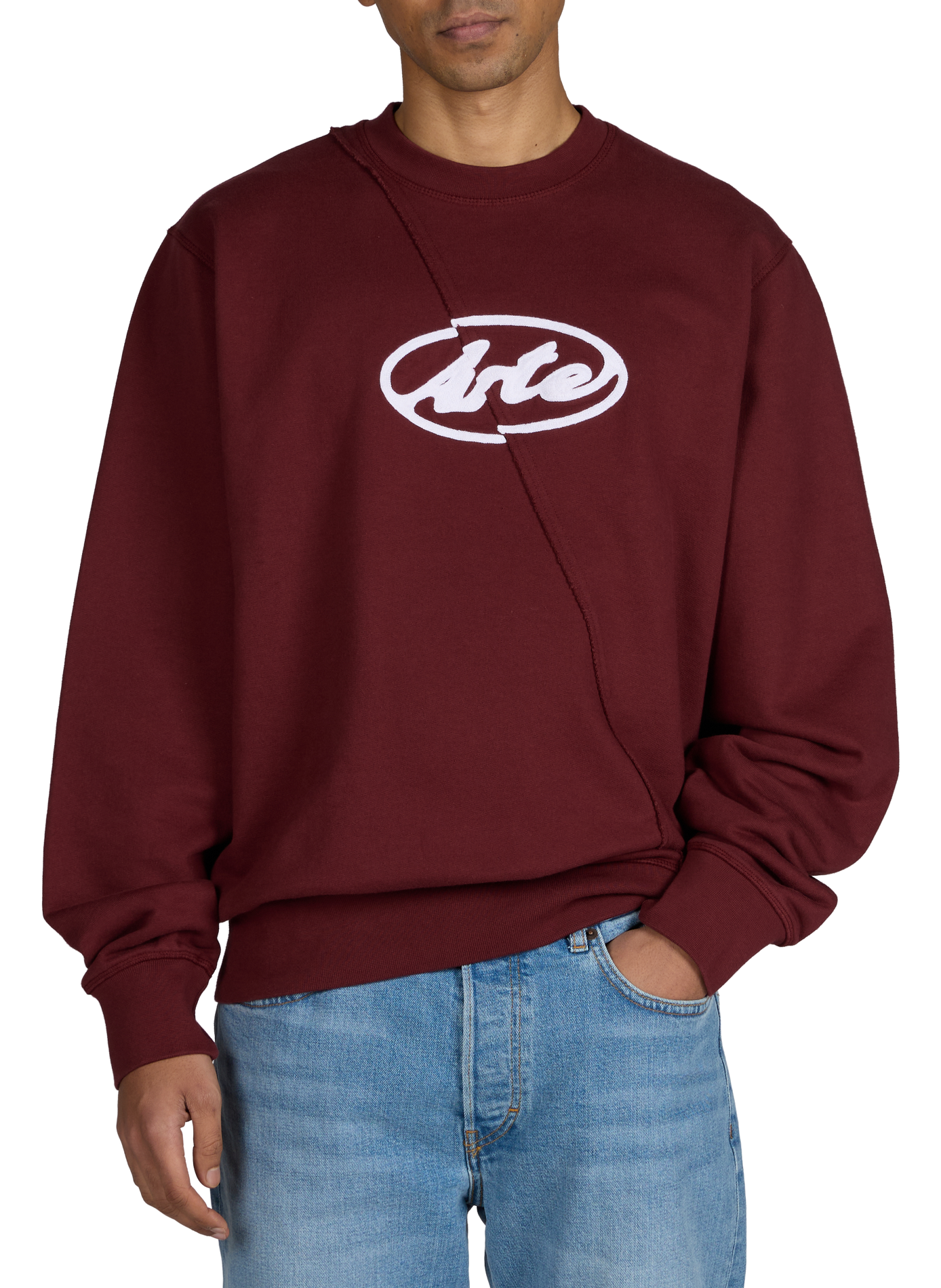 Embroidered sweatshirt with circular logo ARTE ANTWERP Red
