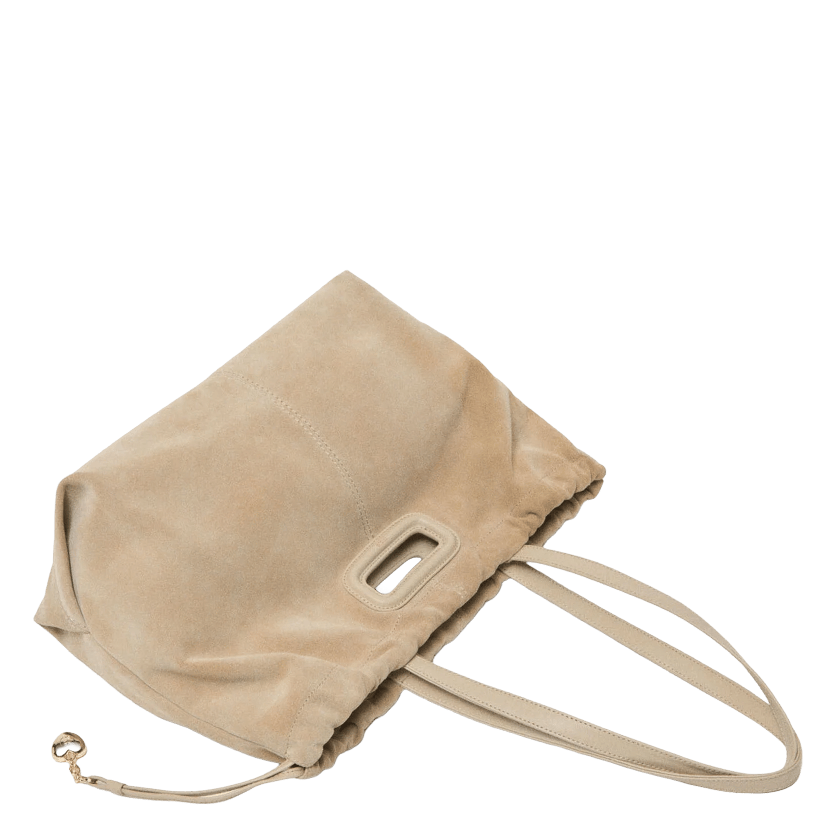 Sac porté épaule en cuir miss m MAJE Marron