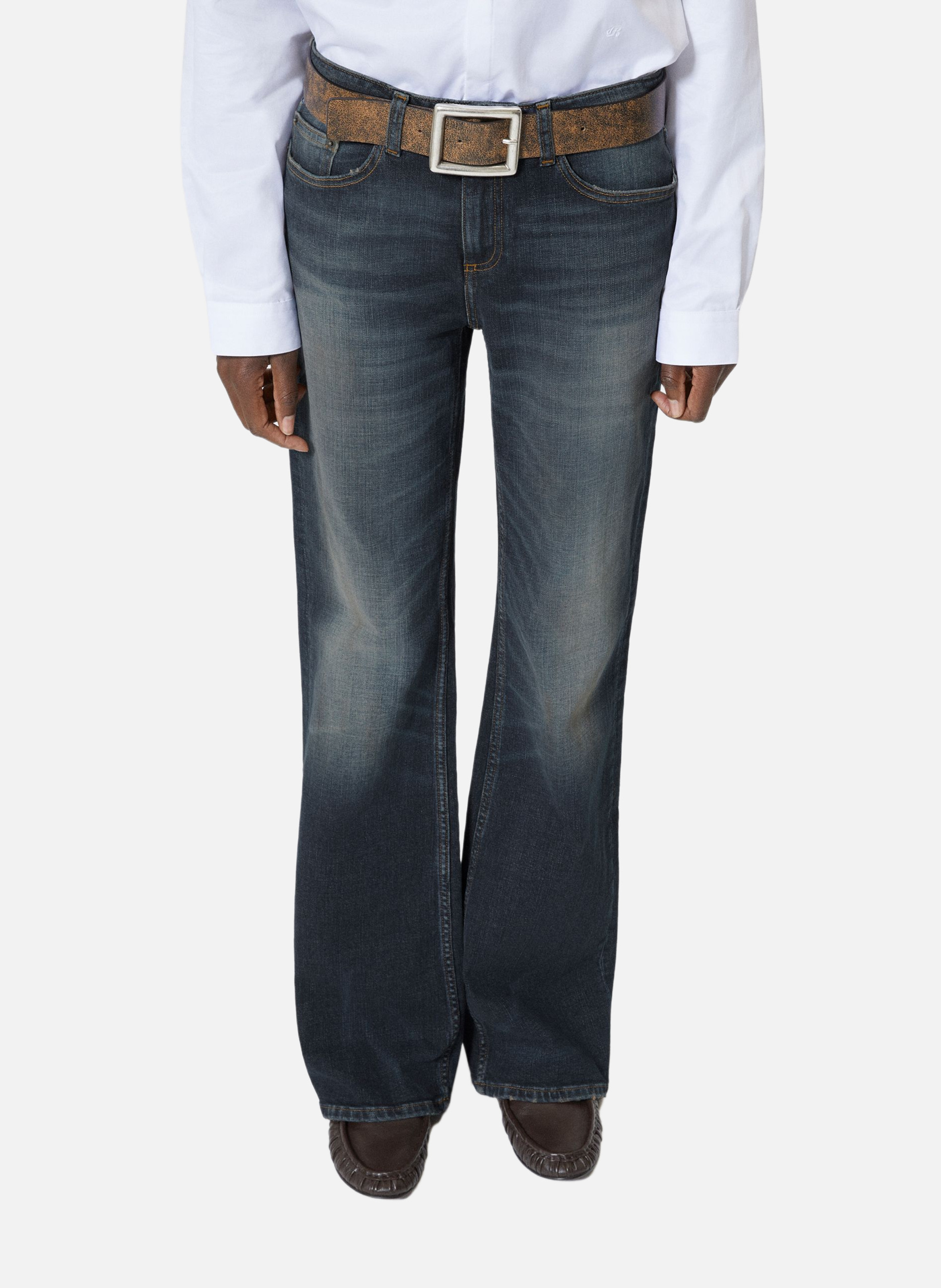 Jean bootcut avec abrasions THE KOOPLES Bleu