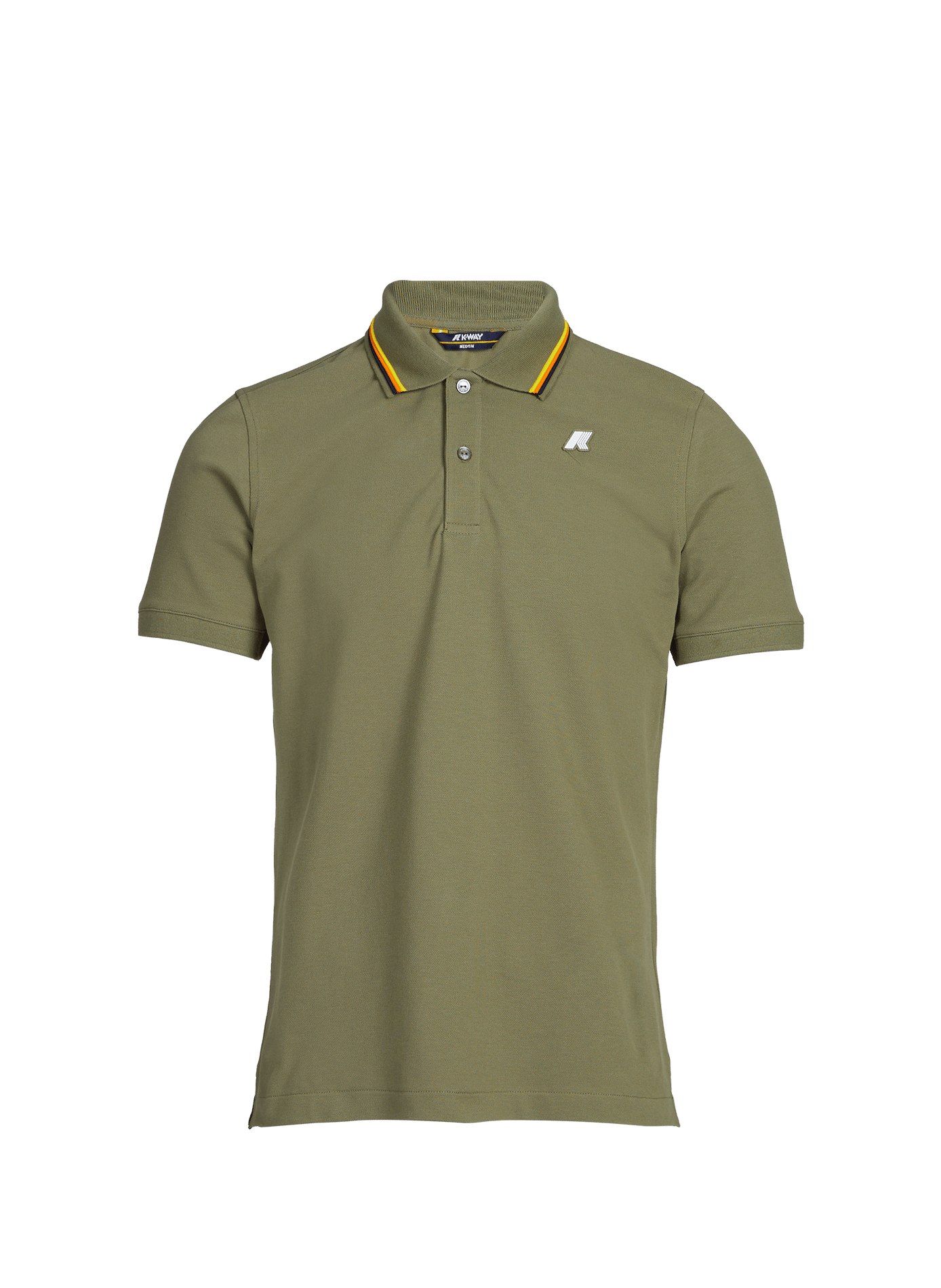 Short-sleeved polo in blended cotton K-WAY Green