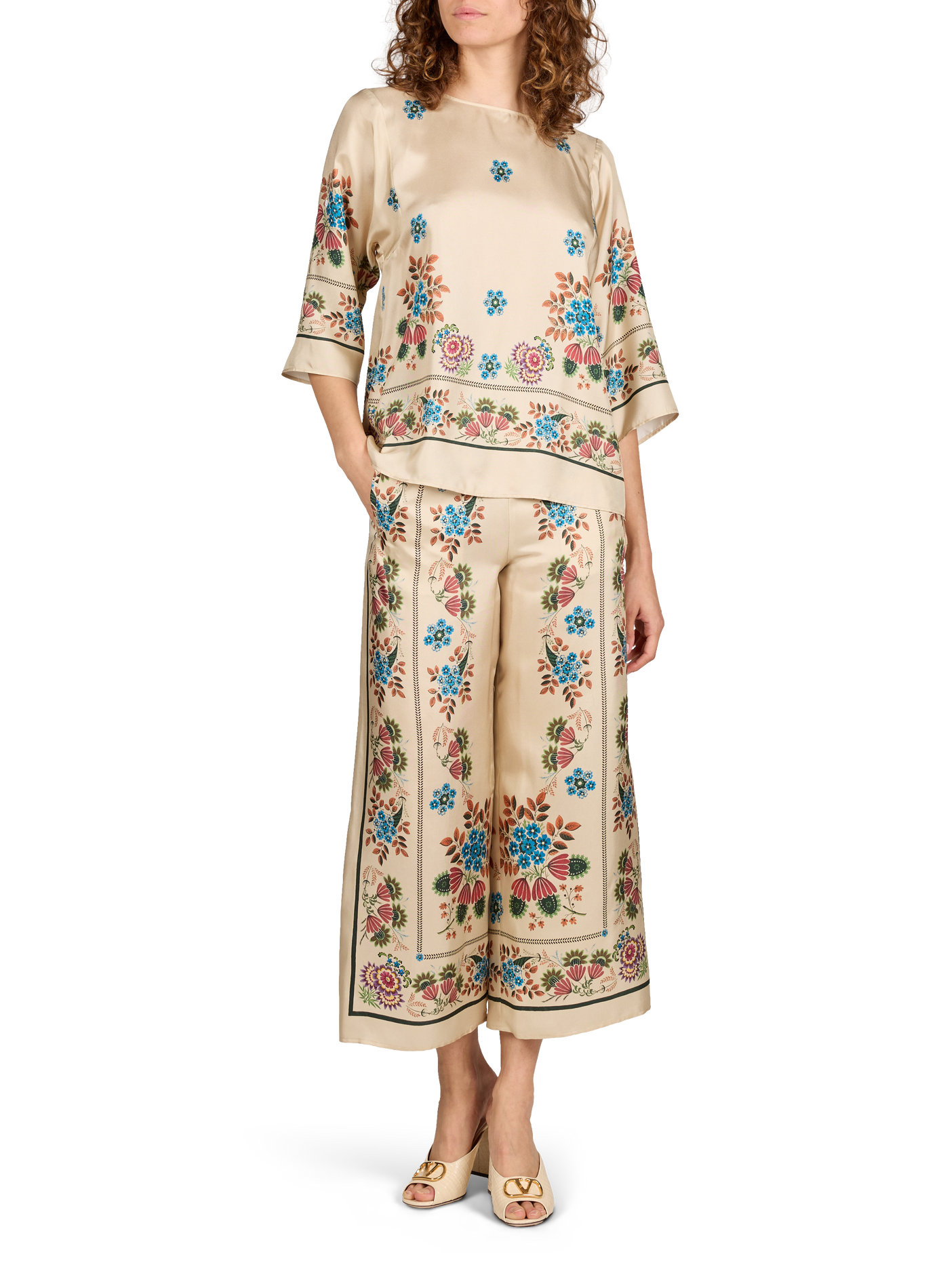 Mules en cuir croco VALENTINO Blanc