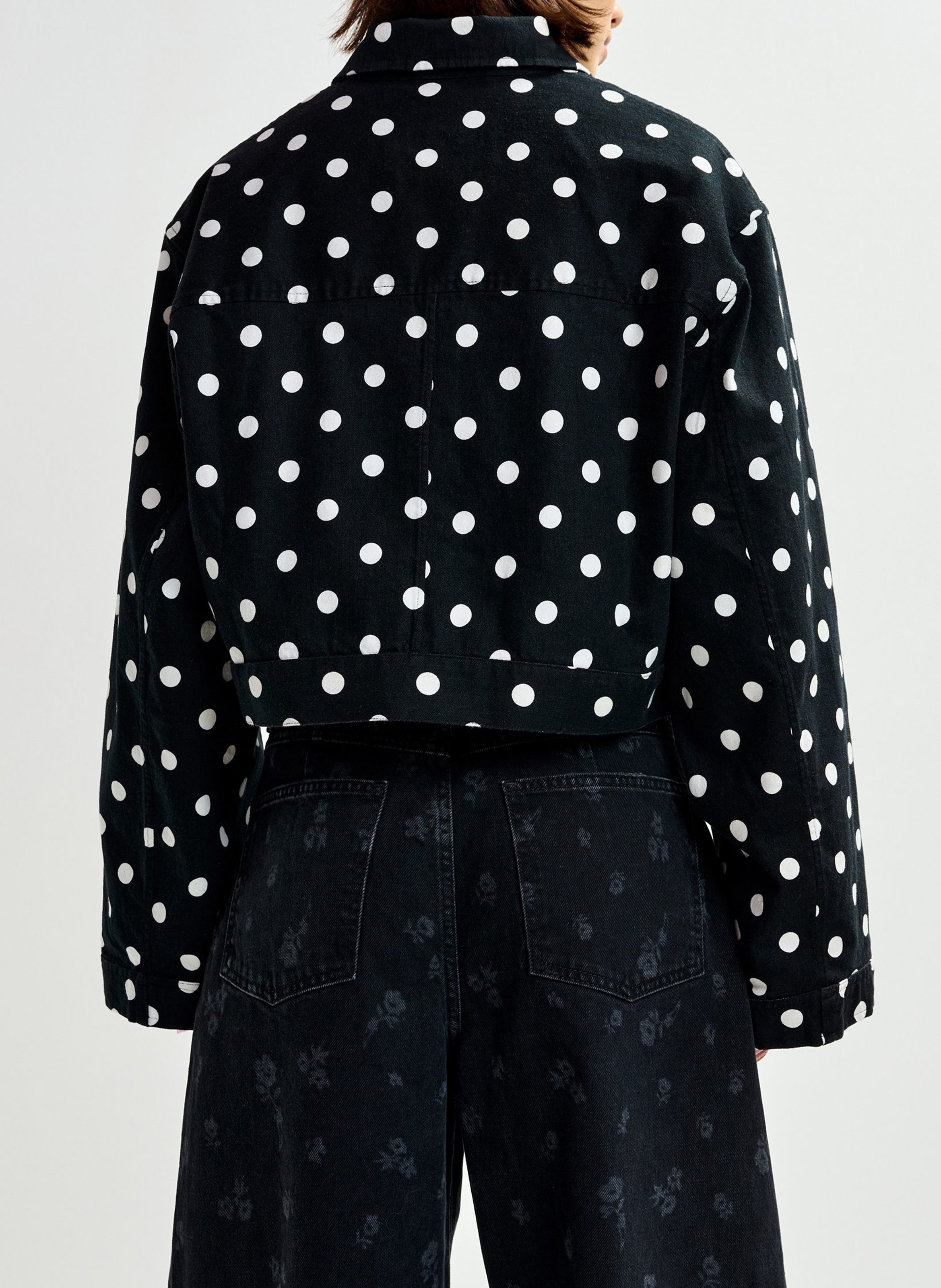 Veste droite col classique en coton imprimé jaborosa ESSENTIEL ANTWERP Blanc