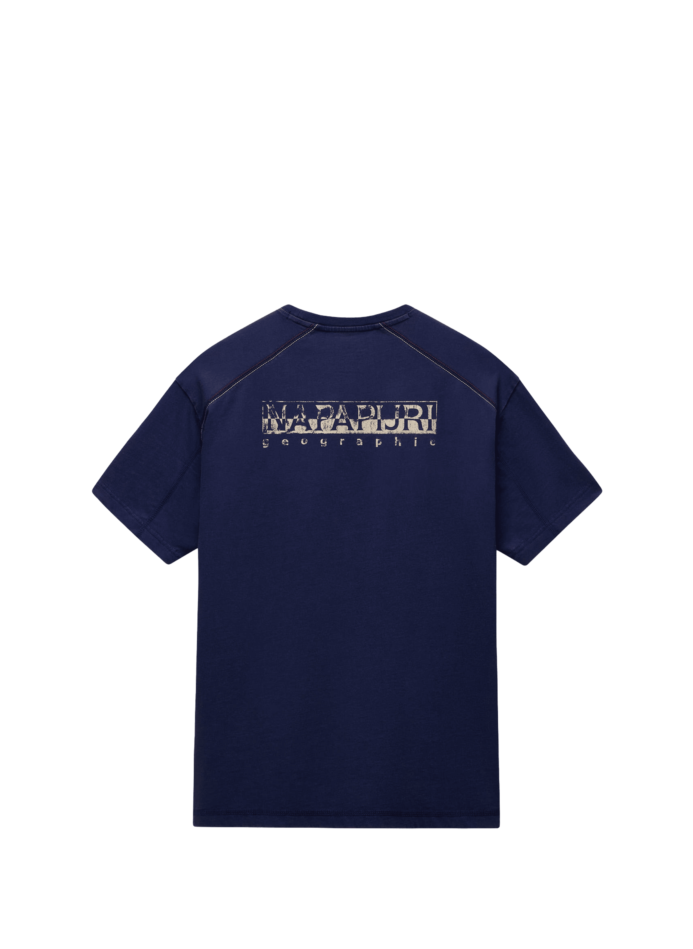 T-shirt droit imprimé Reflect en coton NAPAPIJRI Bleu