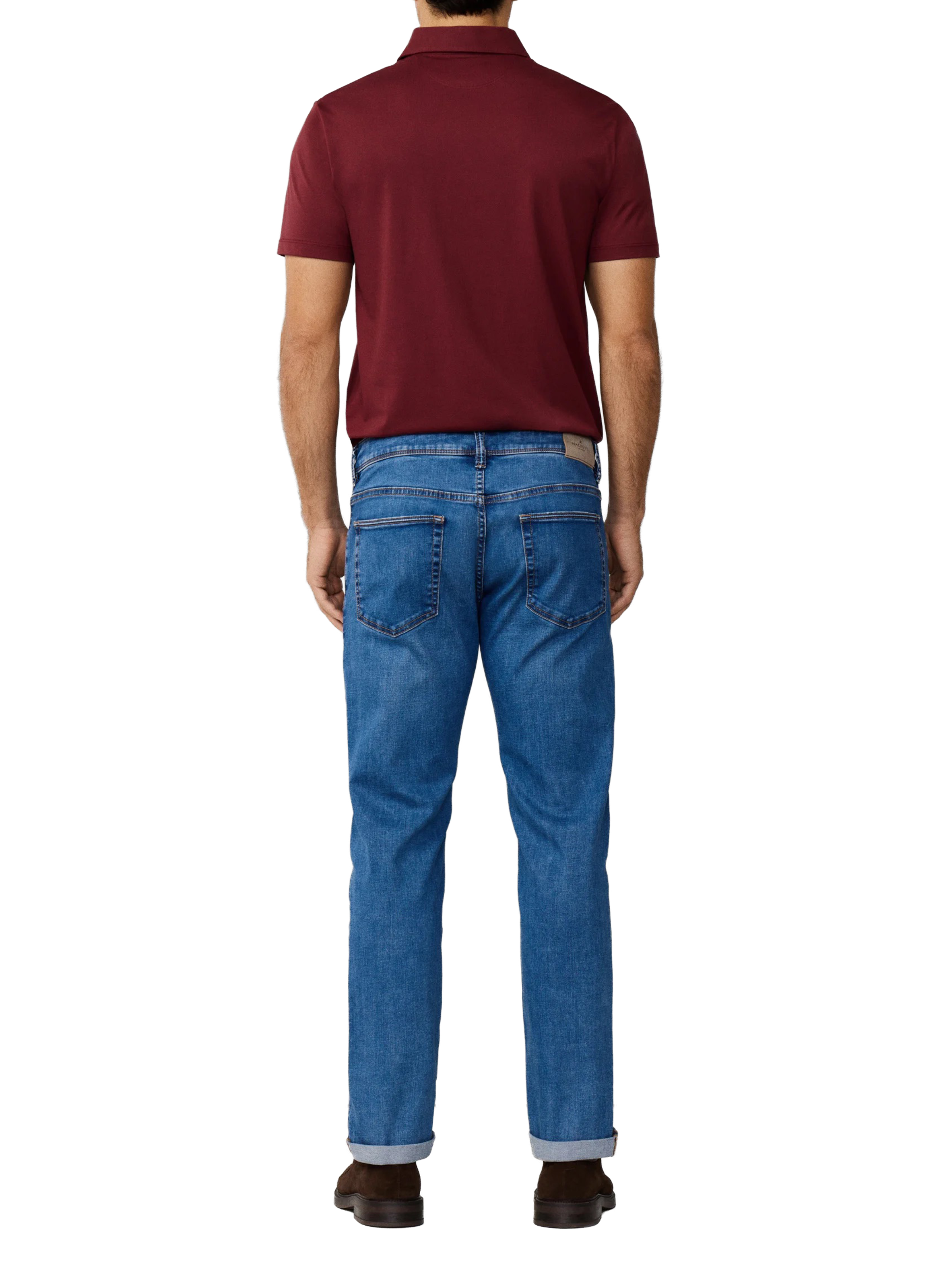 Slim fit washed denim jeans in blended cotton HACKETT Blue