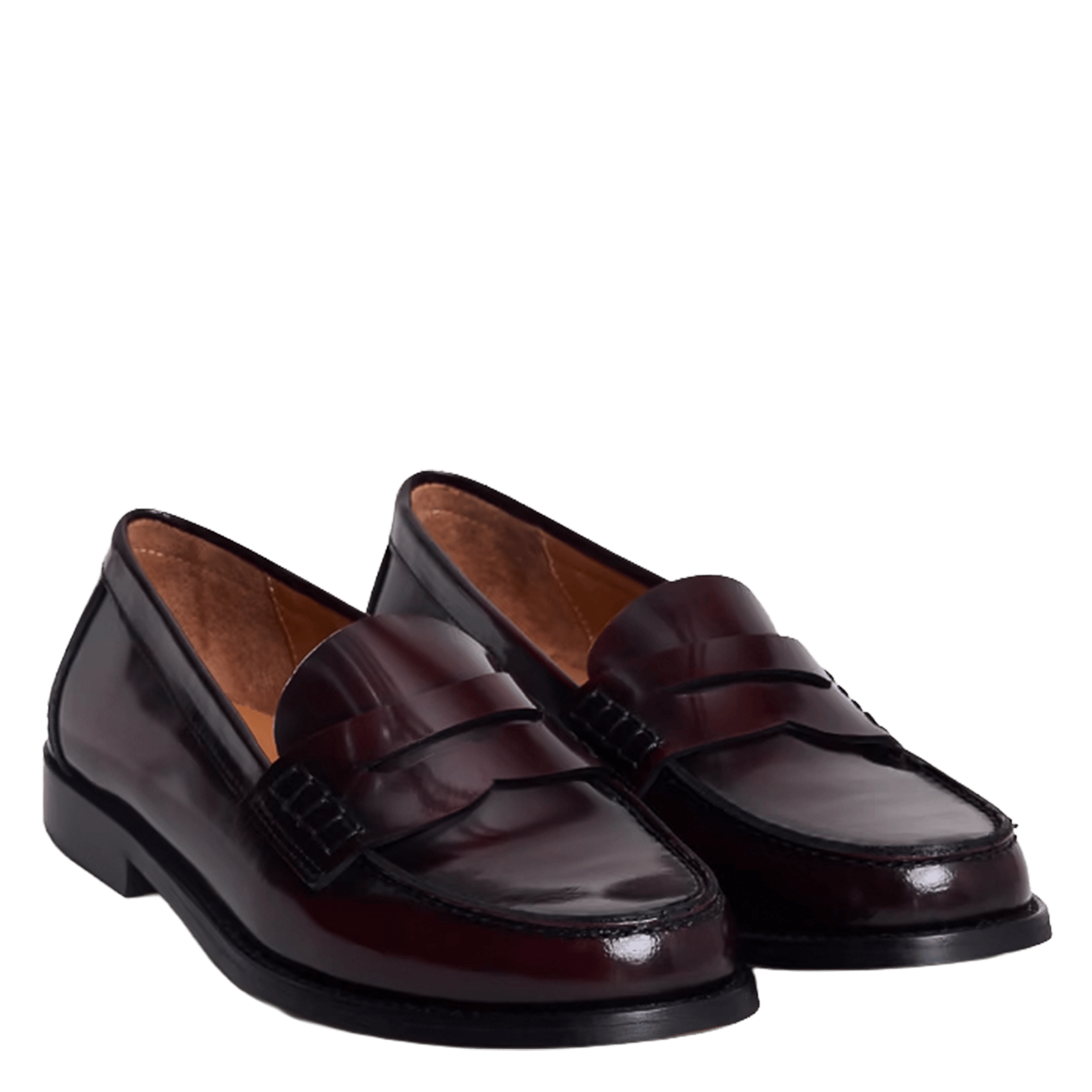 Mocassins en cuir glacé audelya JONAK Rouge