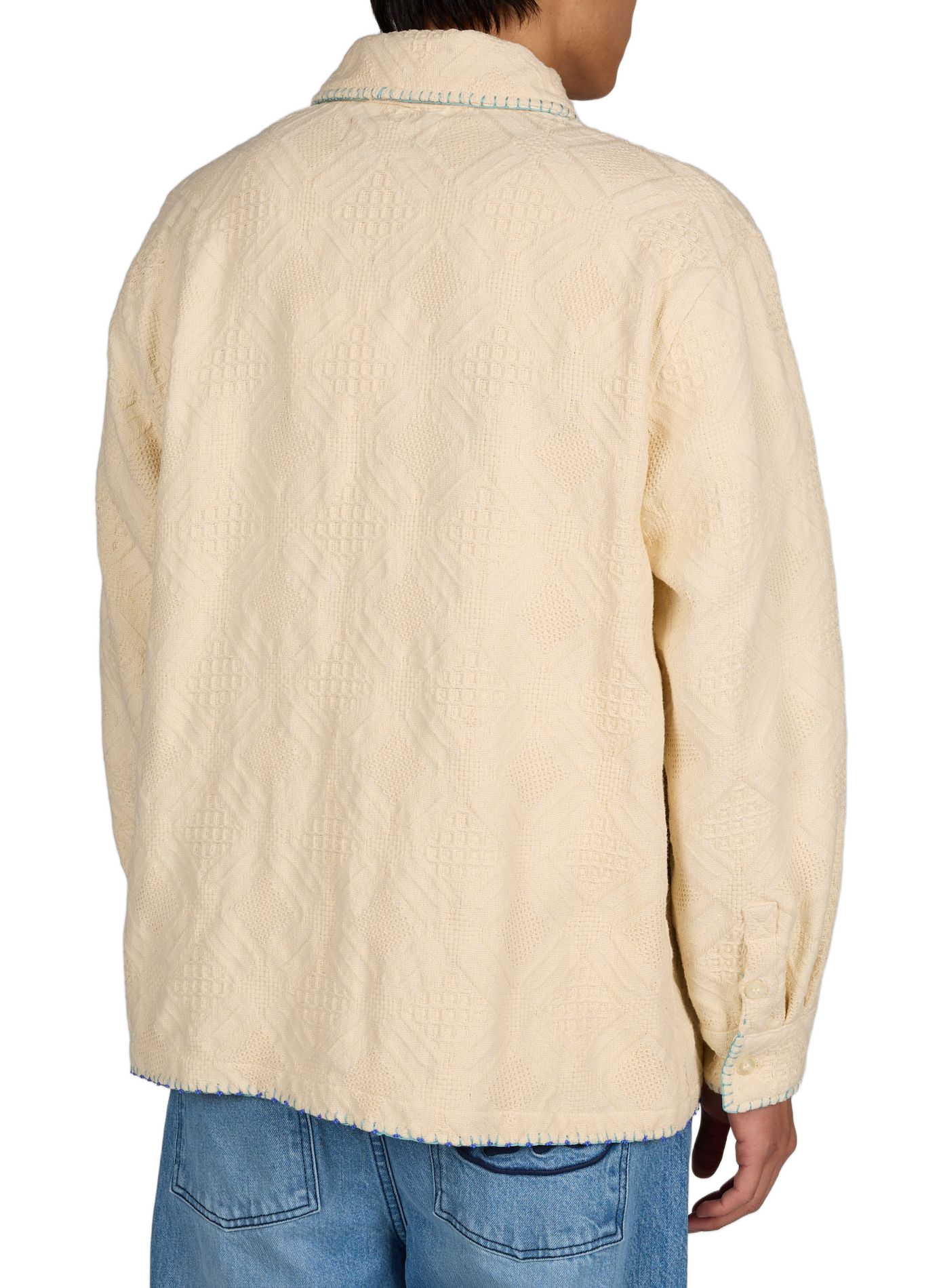 Surchemise droite en maille de coton CALEB Beige