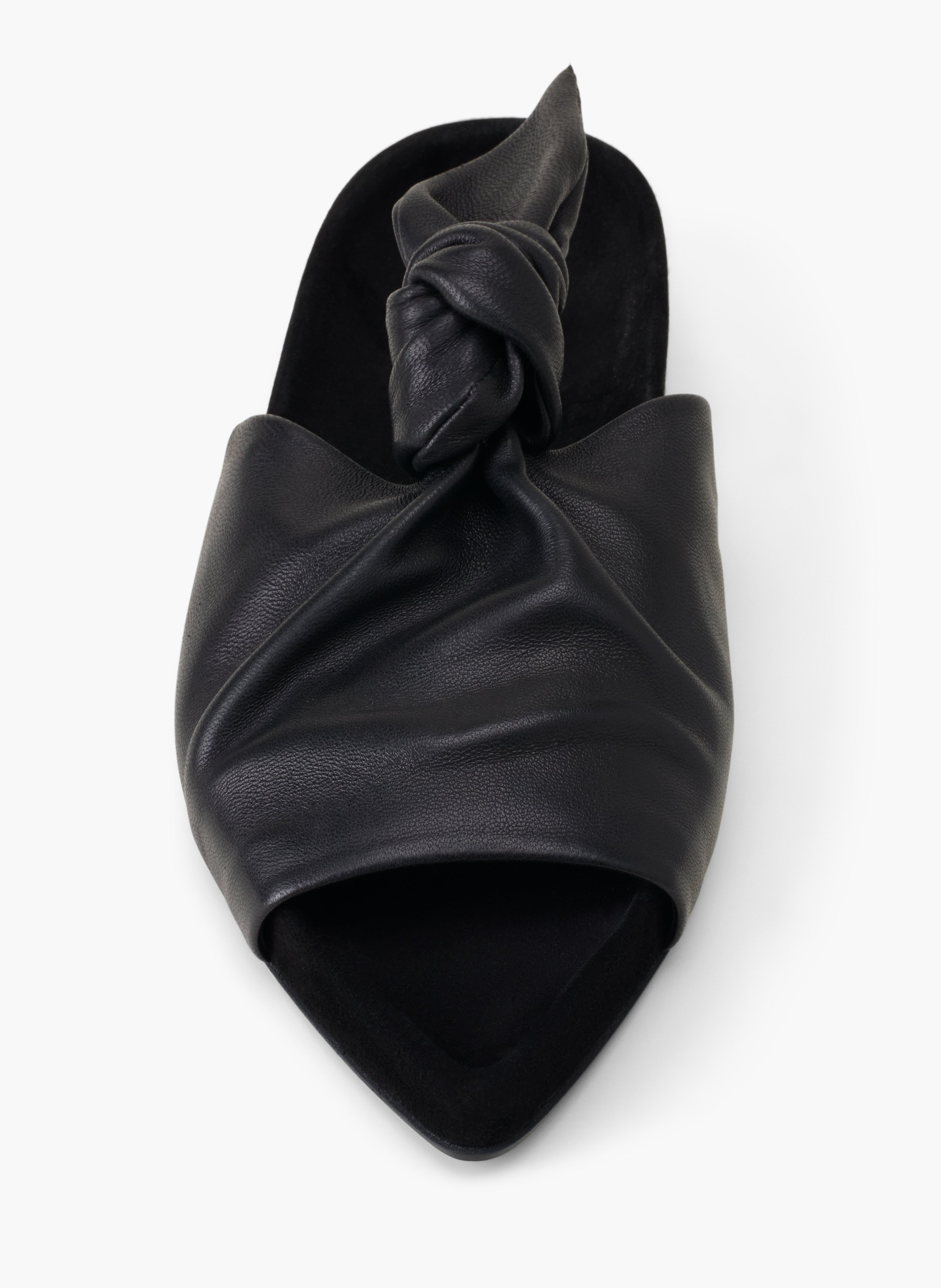 Mule plate cocoon en cuir LANVIN Noir