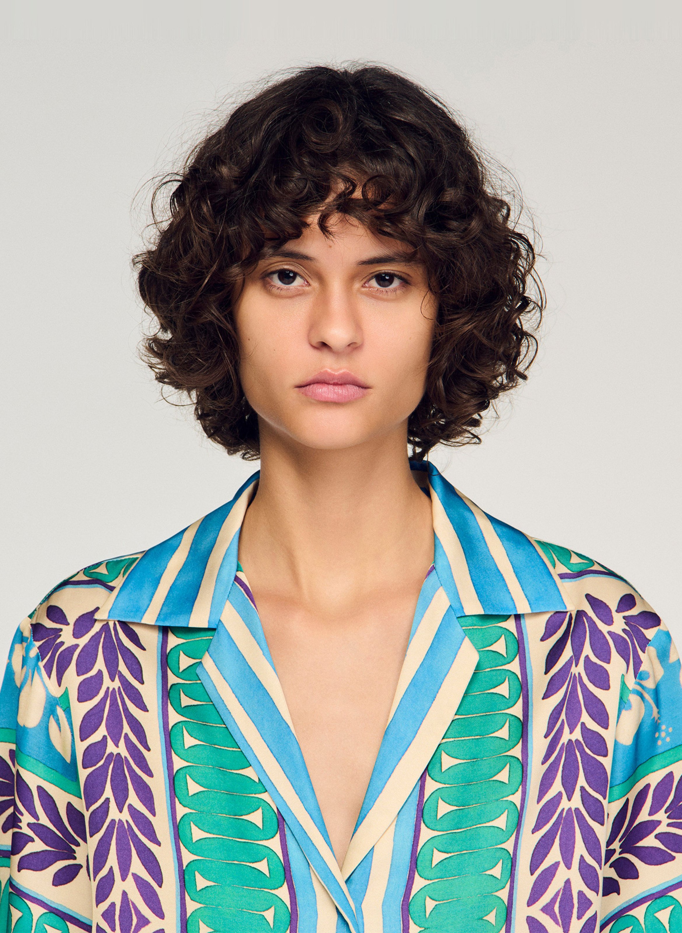 Chemise large imprimée SANDRO Vert