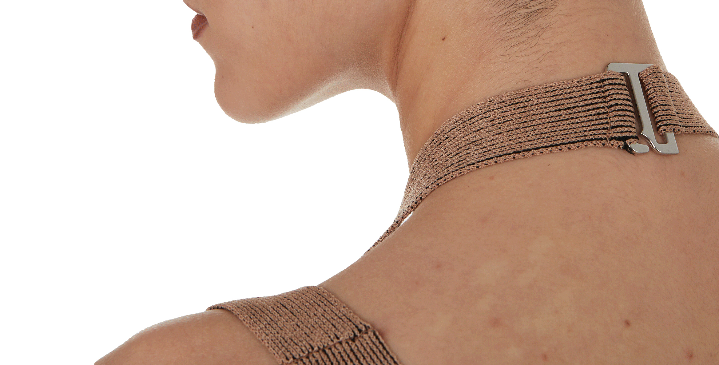 Orecchino a clip doppio tubo in argento GLENDA LOPEZ Argento