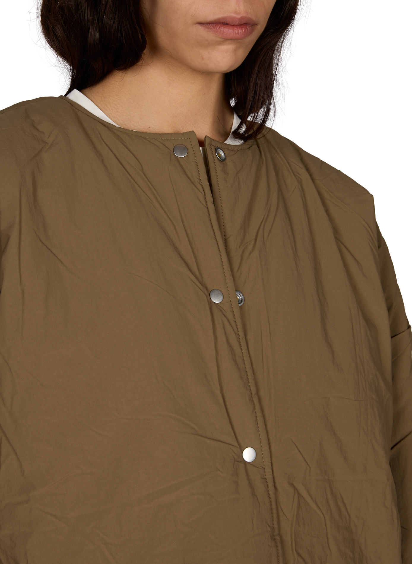 Chaqueta acolchada con logo en la espalda. VILA Marrón