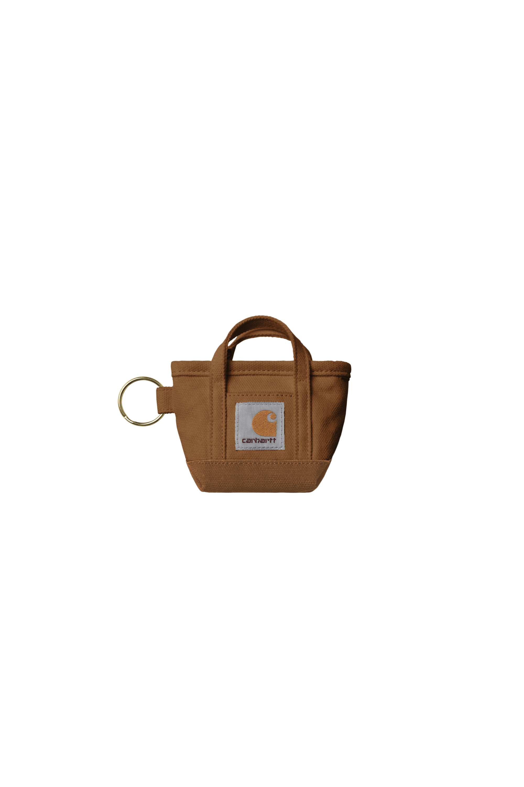 Porte clés mini tote bag keychain CARHARTT WIP Marron
